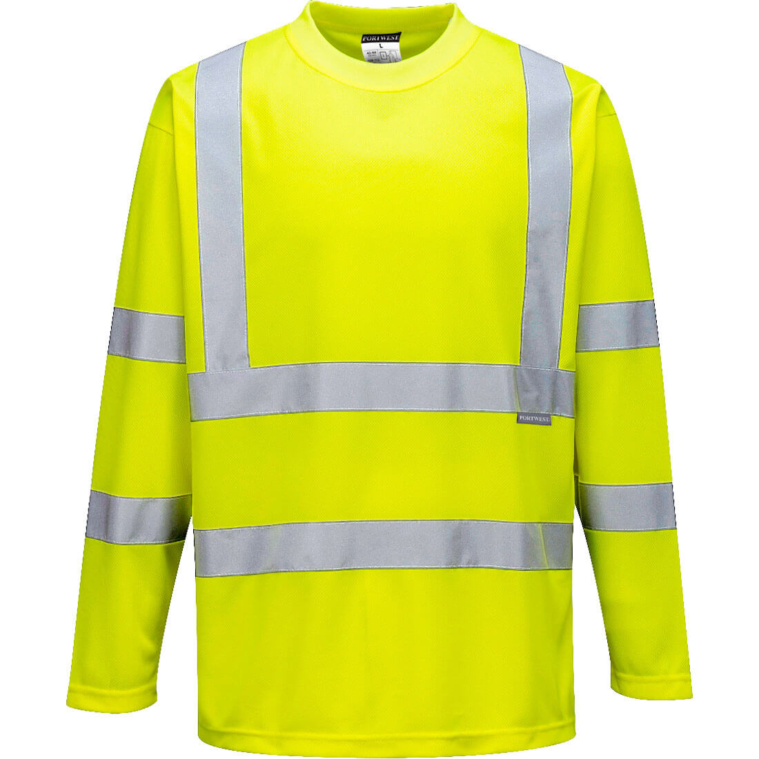 Portwest Long Sleeved Class 3 Hi Vis T Shirt Yellow 3XL | Compare The Build