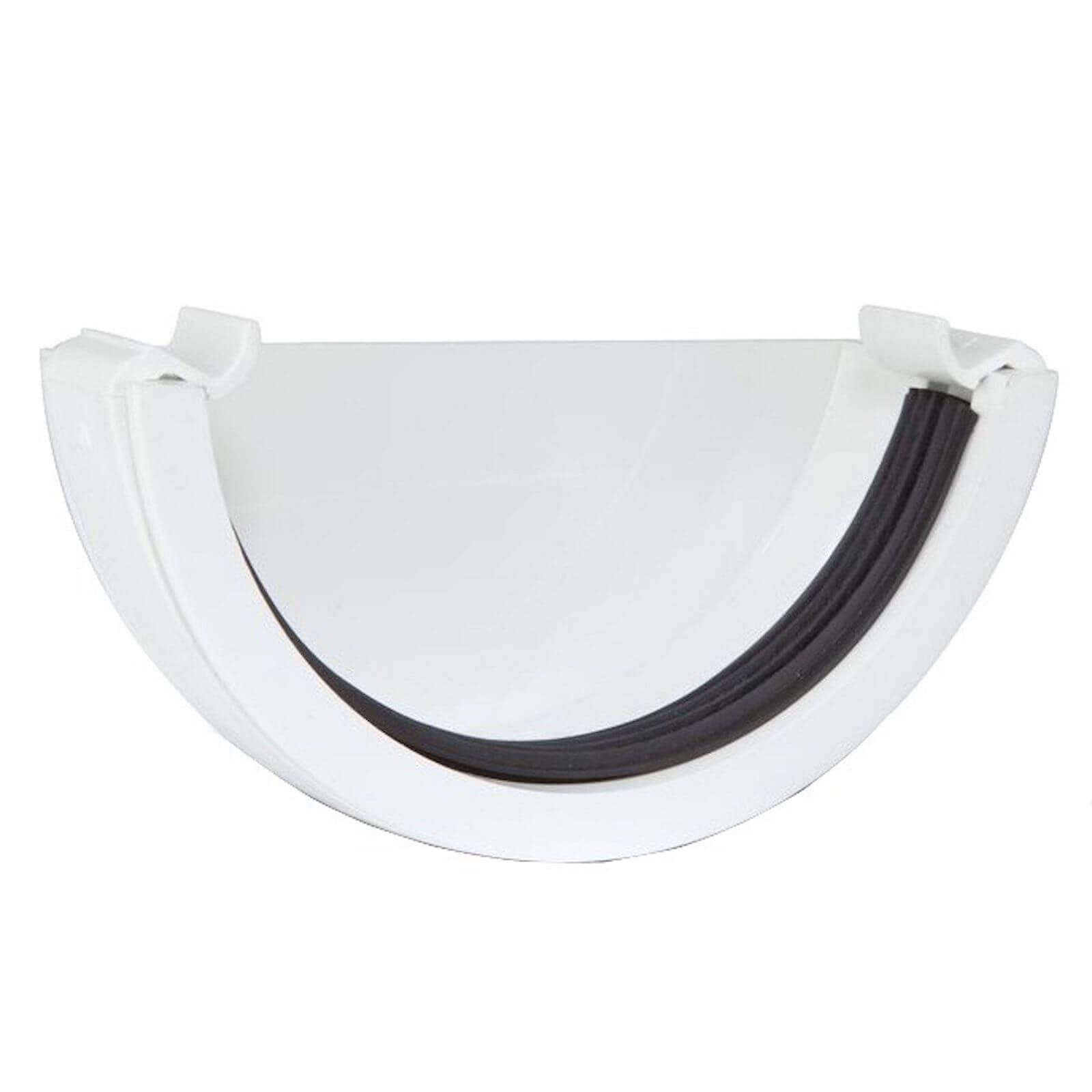 Polypipe Half Round Gutter Stop End External - 112mm - White Price Comparisons | Compare The Build