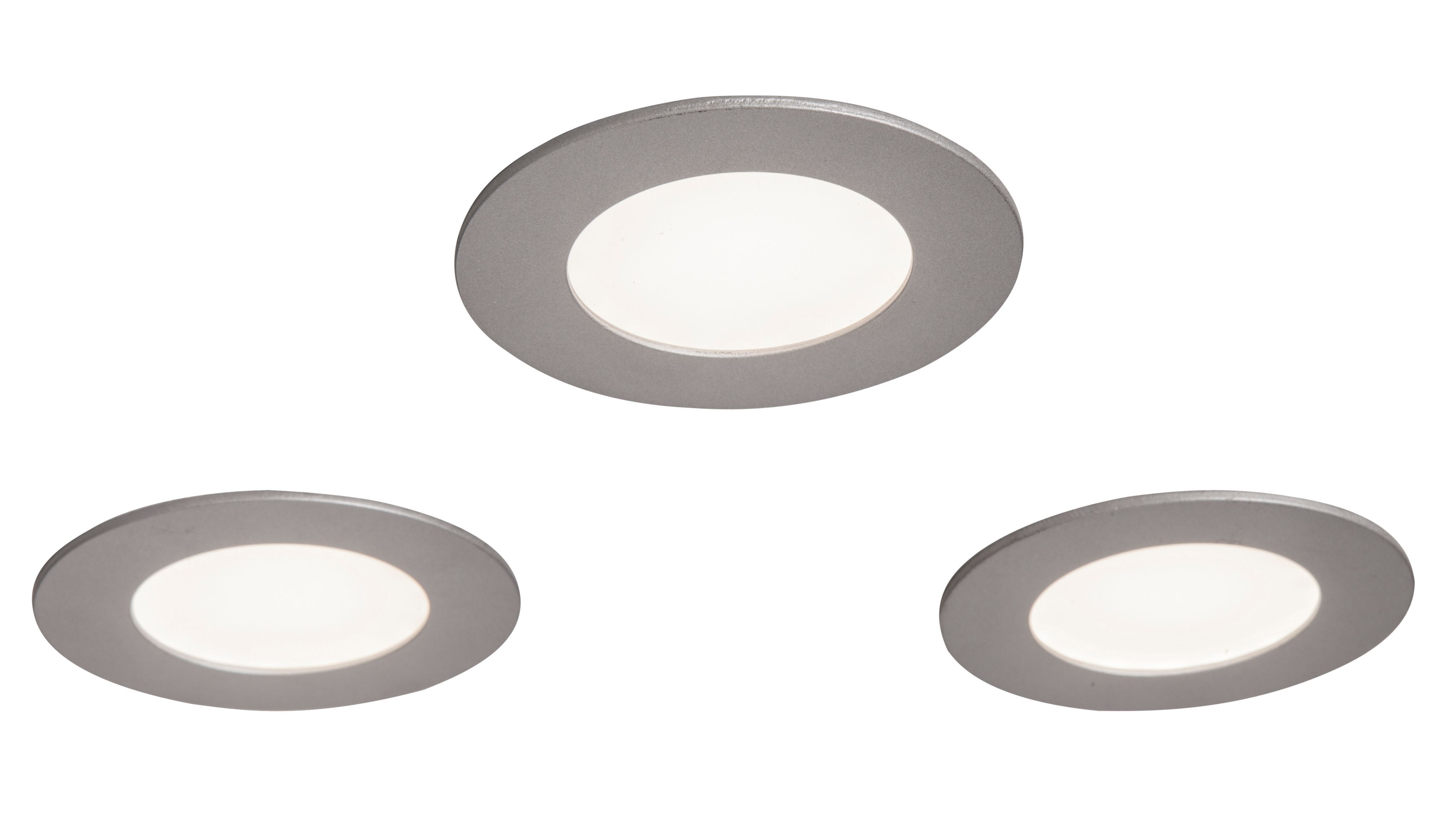 Colours Silver Led Fixed Recessed Downlight 4.5 W Ip20, Pack Of 3 Price Comparisons | Compare The Build