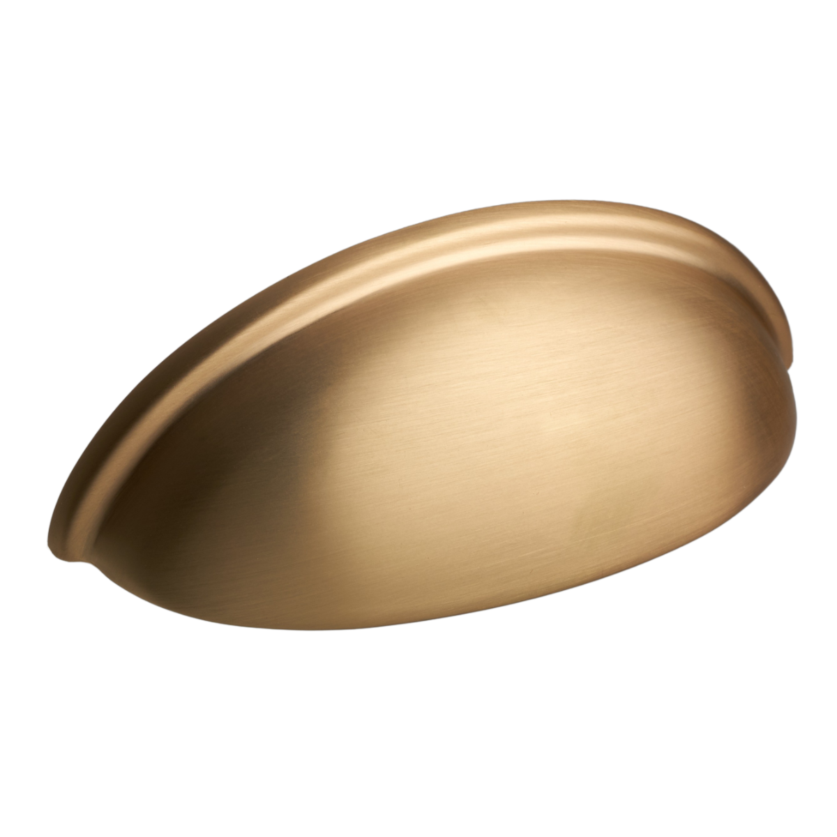 Shell Cup Handle 76mm Matt Brushed Brass | Compare The Build