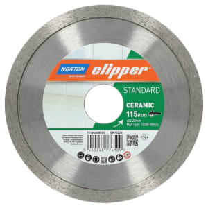 Norton Clipper Continuous Rim Ceramic Cutting Disc - 115mm Price Comparisons | Compare The Build