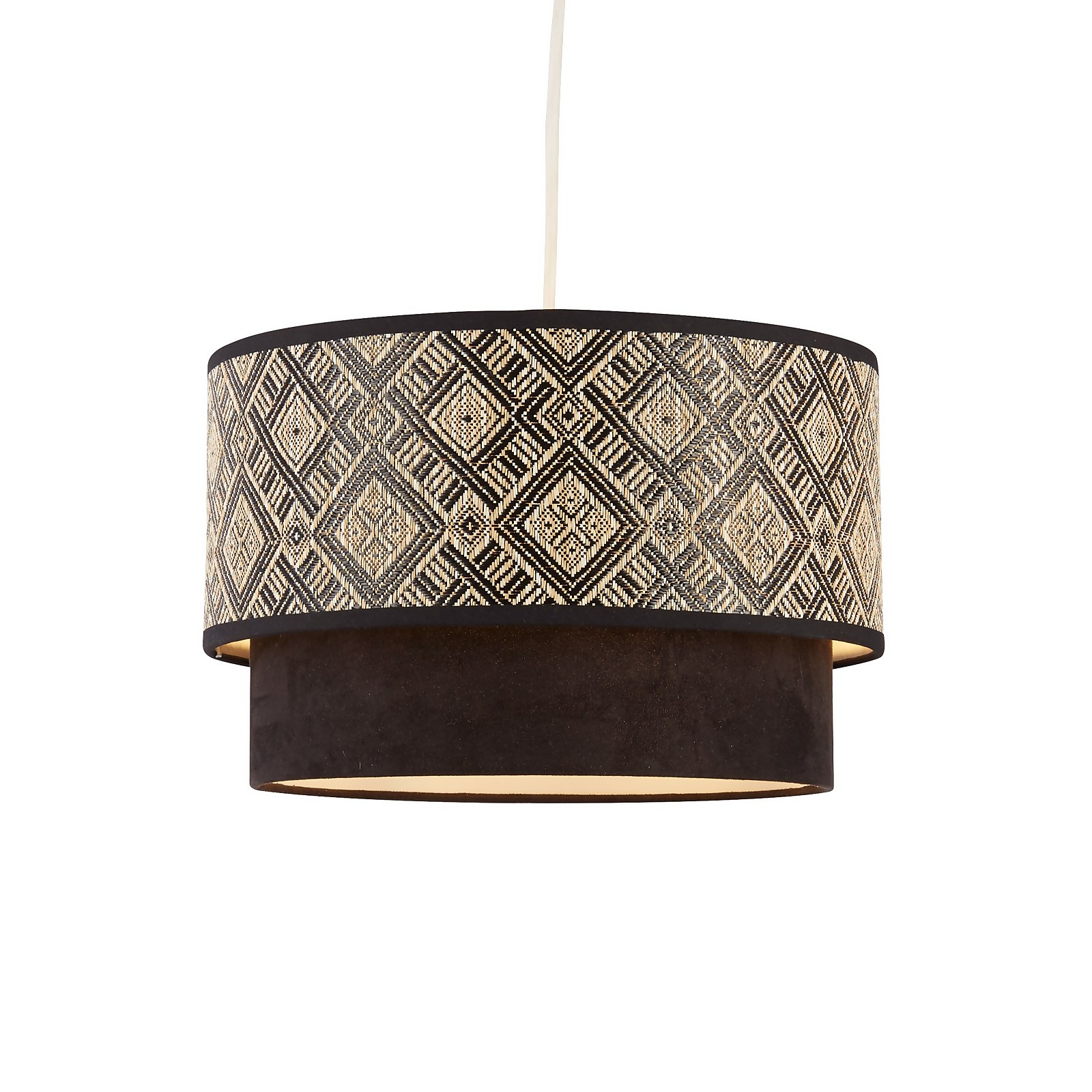 Harper Two Tier Easy-Fit Light Shade - Black | Compare The Build