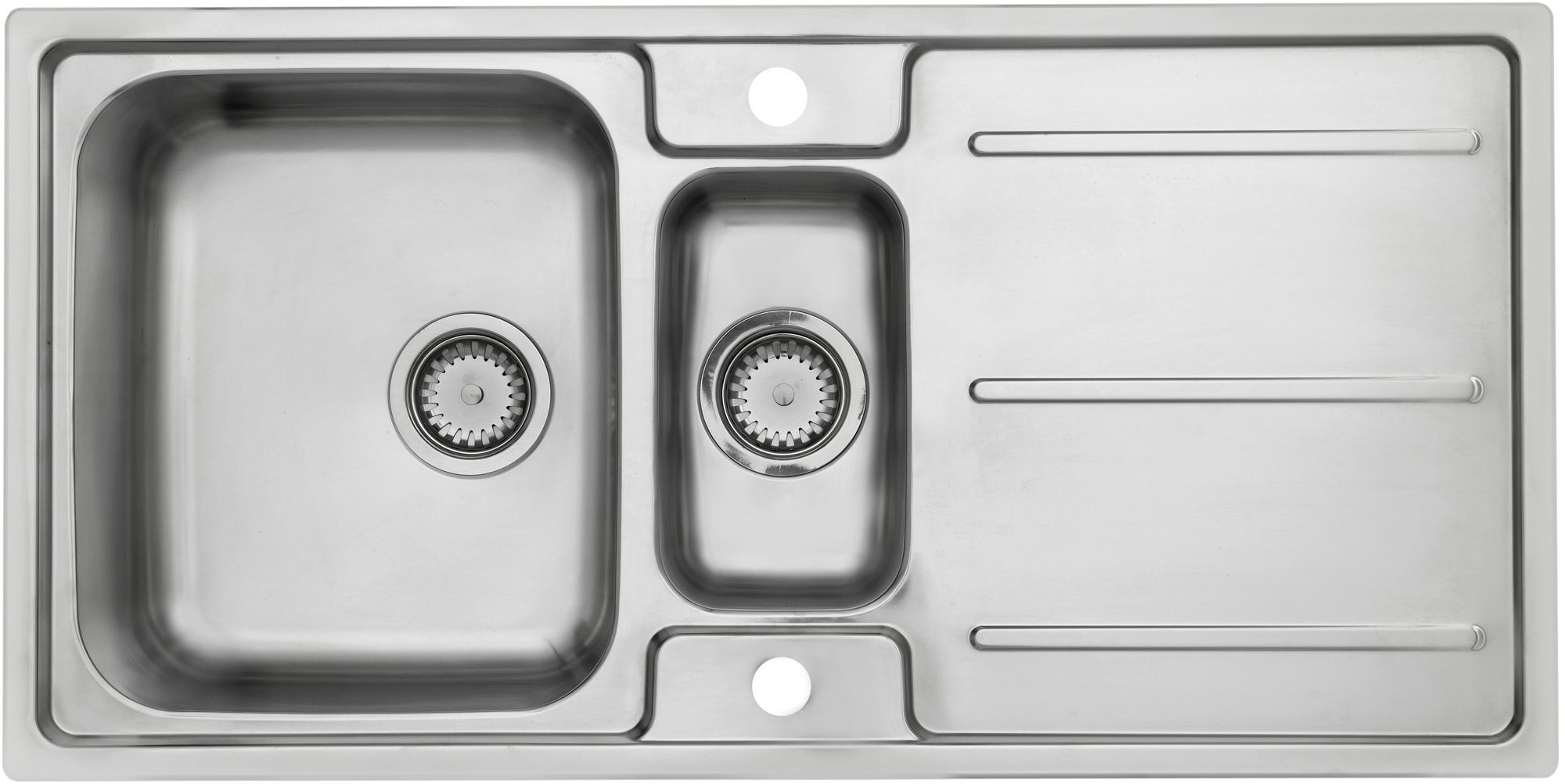 Cooke & Lewis Cubico 1.5 Bowl Polished Stainless Steel Sink & Drainer Price Comparisons | Compare The Build