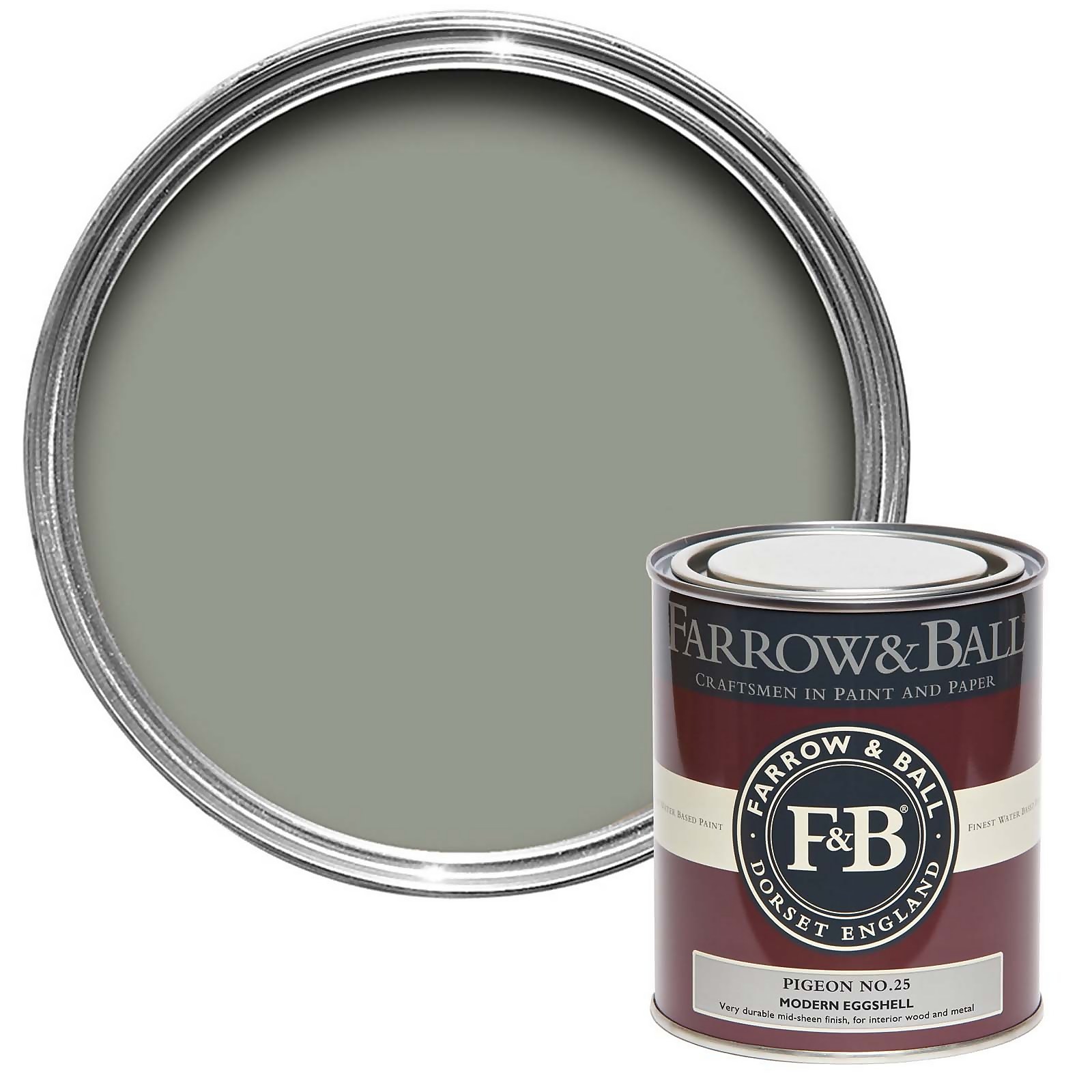 Farrow & Ball Modern Eggshell Paint Pigeon - 750ml Price Comparisons | Compare The Build