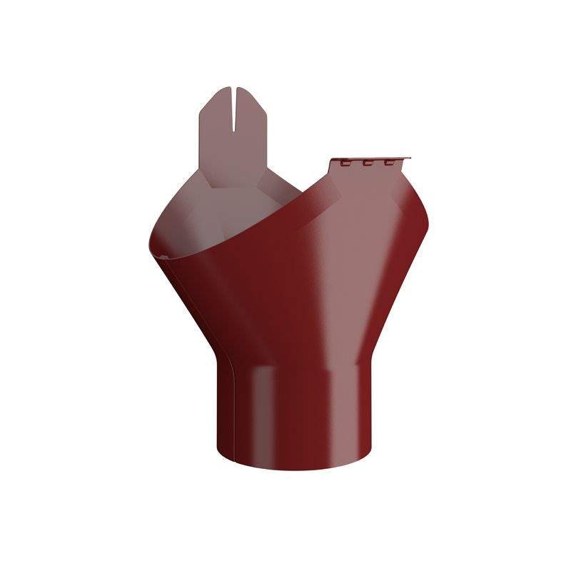 Lindab Steel Gutter Half Round 100mm to 87mm Gutter Outlet - Dark Red Lindab Rainline OMVB100DR Price Comparisons | Compare The Build
