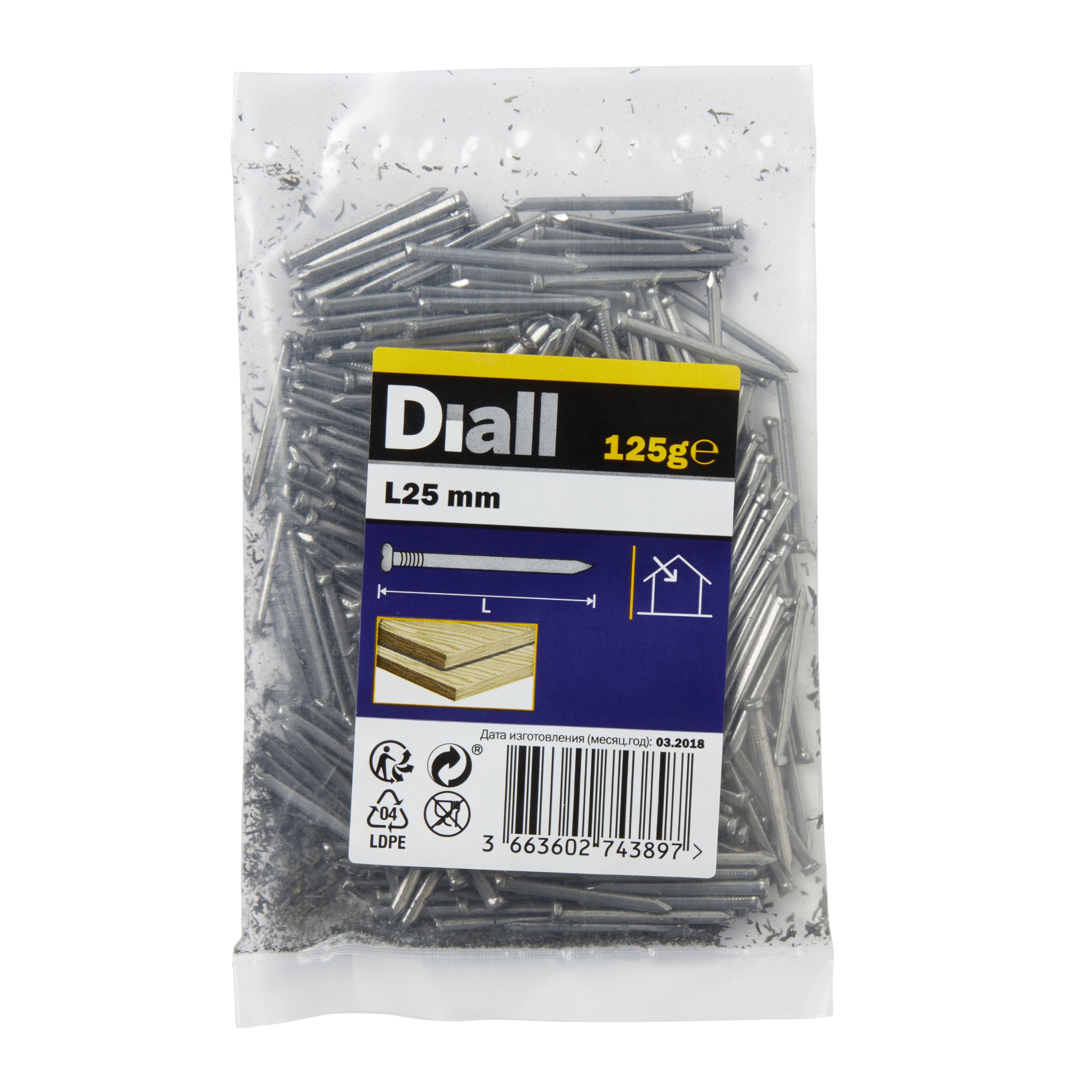 Diall Oval Nail (L)25mm 125G Price Comparisons | Compare The Build