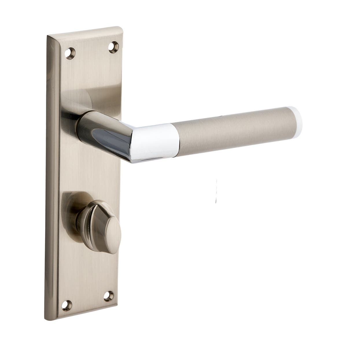 Stretton Lever Bathroom Door Handle Dual-Tone Brushed Nickel Price Comparisons | Compare The Build