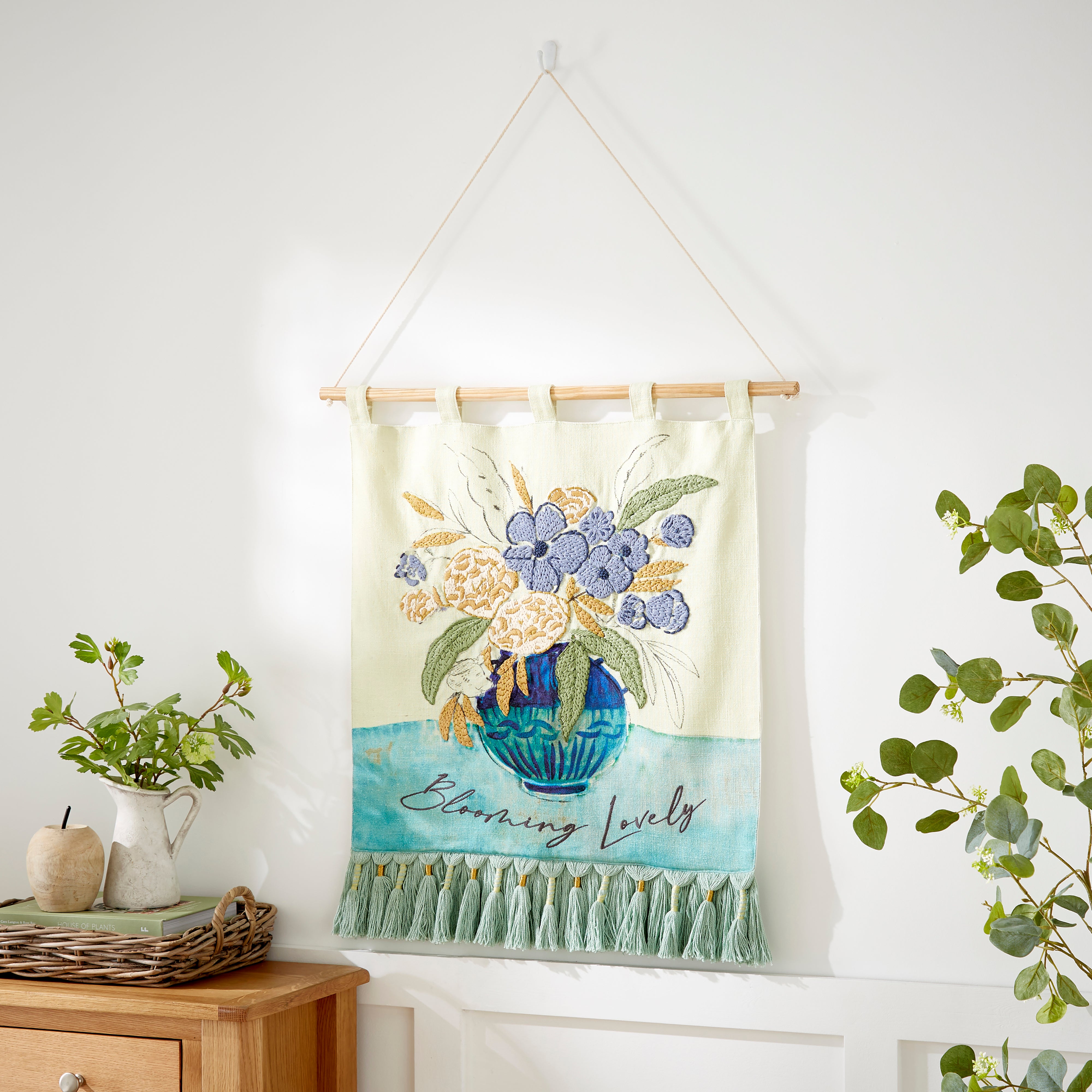 Heart and Soul Embroidered Wall Hanging Natural Price Comparisons | Compare The Build