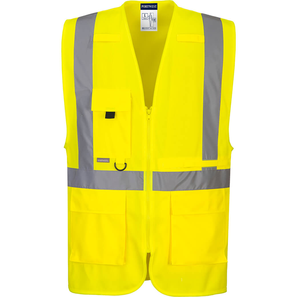 Portwest Executive Tablet Pocket Hi Vis Vest Yellow L Price Comparisons | Compare The Build