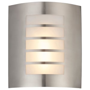 Saxby Reel Brushed Stainless Steel & Opal Polycarbonate Wall Light Price Comparisons | Compare The Build