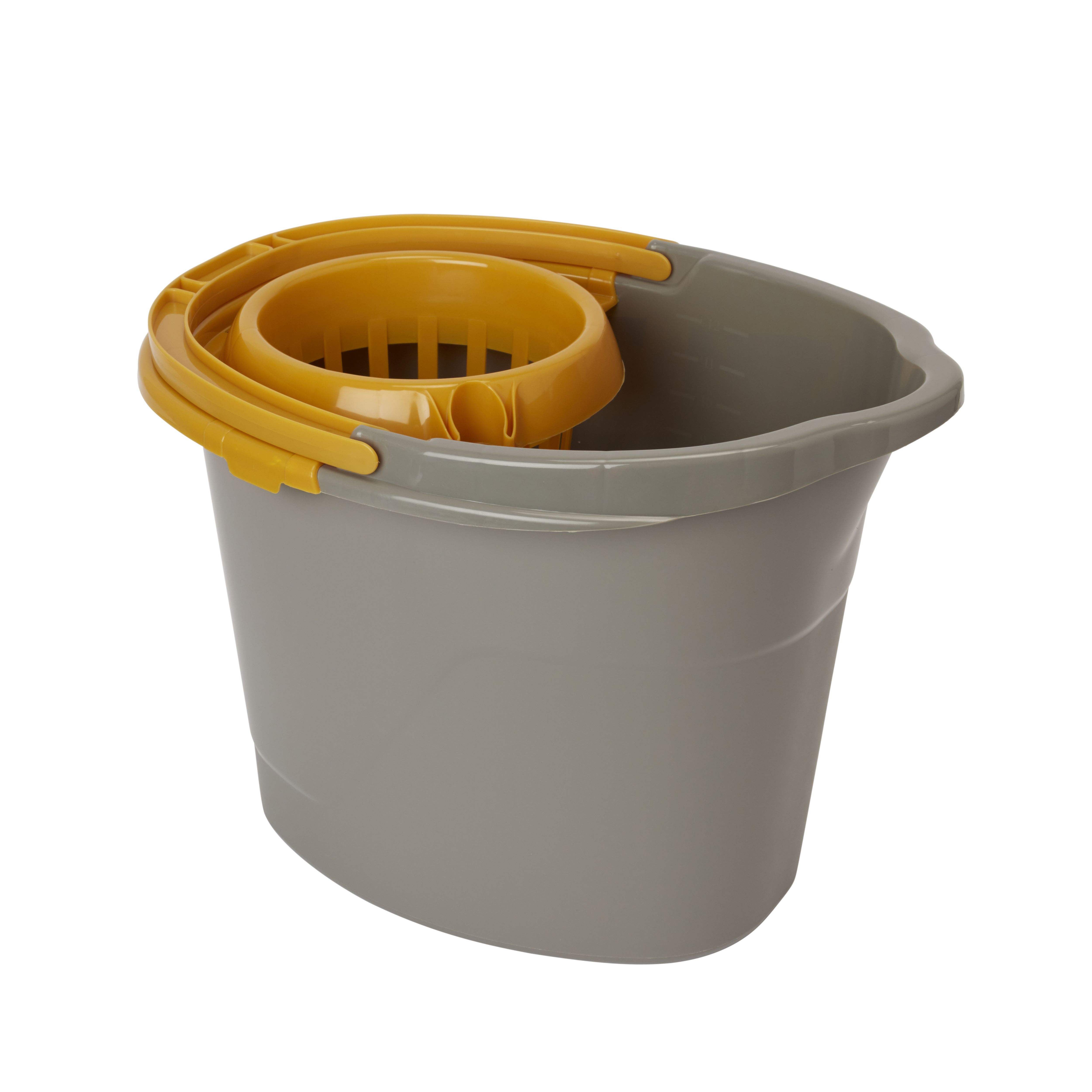 Grey & Yellow Polypropylene 12L Bucket & Wringer | Compare The Build