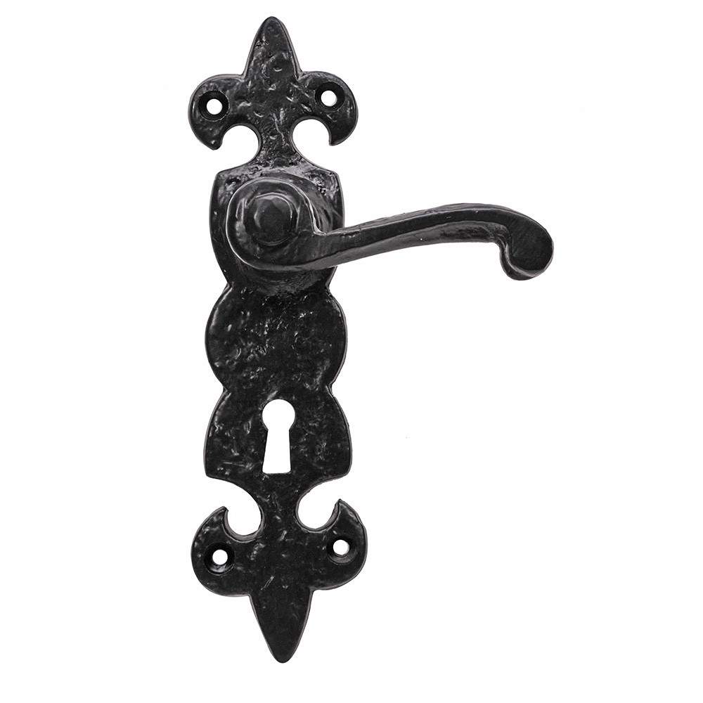 Eclipse Fleur-de-lys Black Antique Lever on Backplate Door Handle - Lock 47280 Price Comparisons | Compare The Build