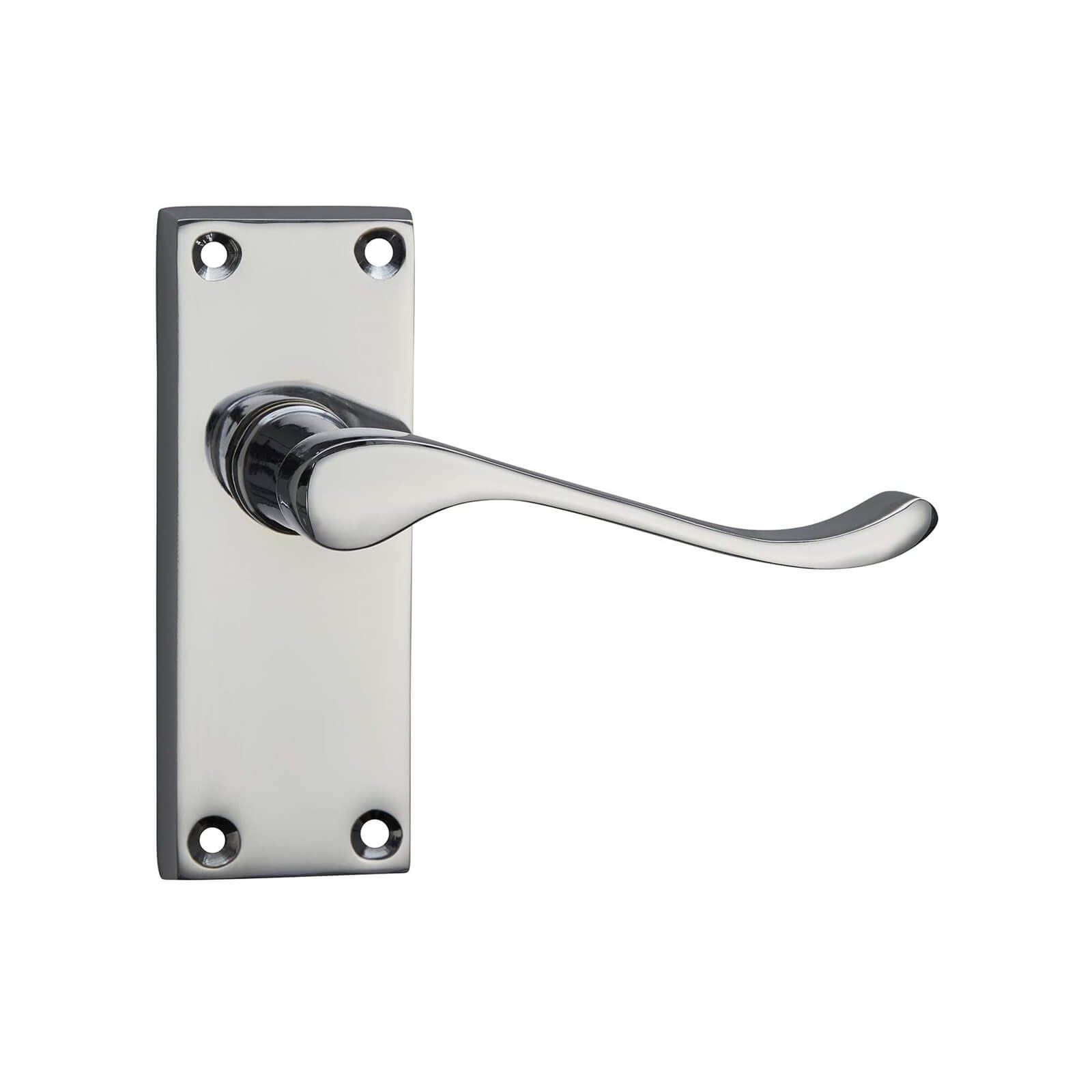 Homebuild Victorian Scroll Short Backplate Latch Lever Set - Polished Chrome Price Comparisons | Compare The Build