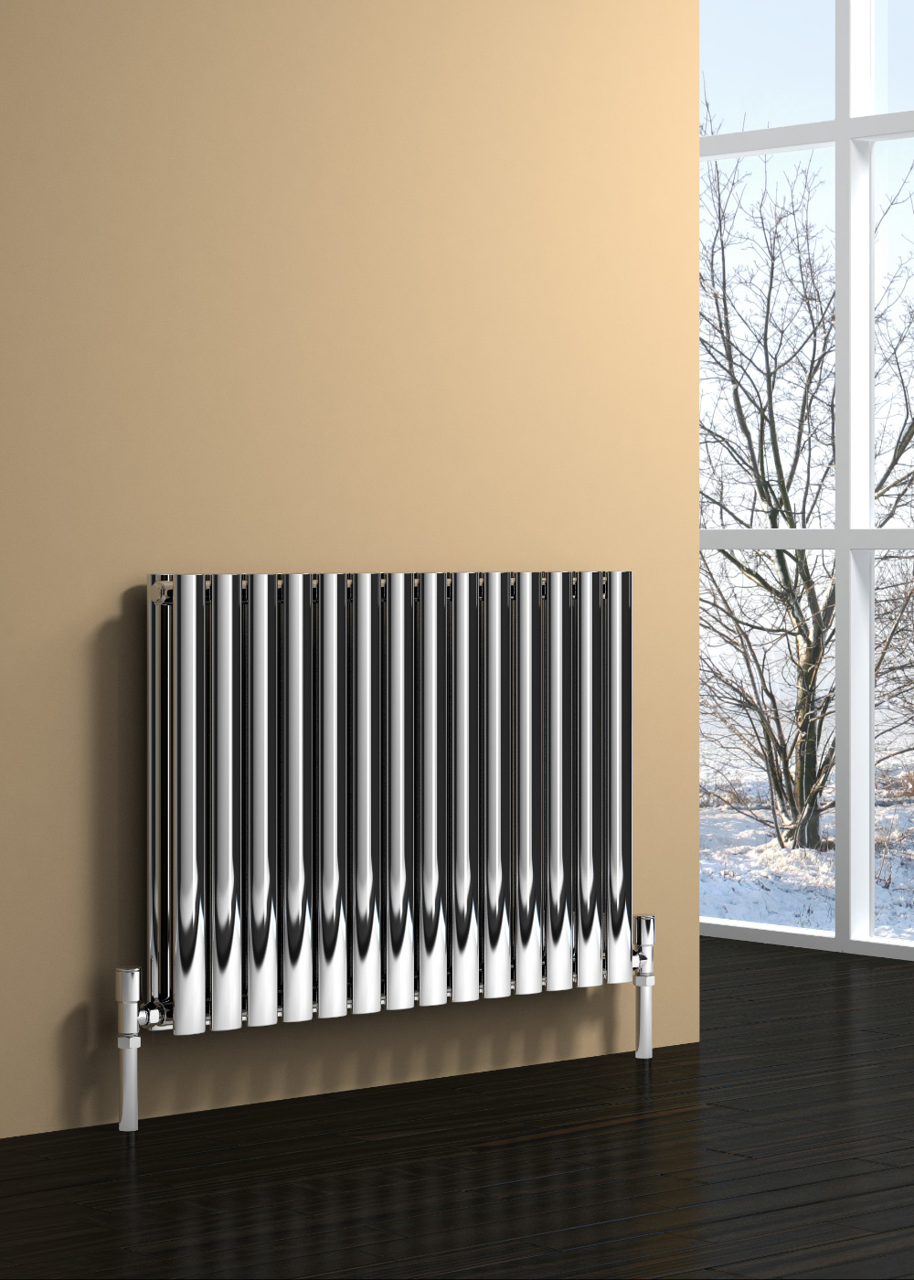 Reina Nerox Horizontal Designer Radiator, Polished, 600mm x 1003mm Price Comparisons | Compare The Build