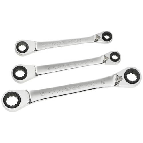 Expert by Facom 3 Piece Ratchet Ring Spanner Set | Compare The Build