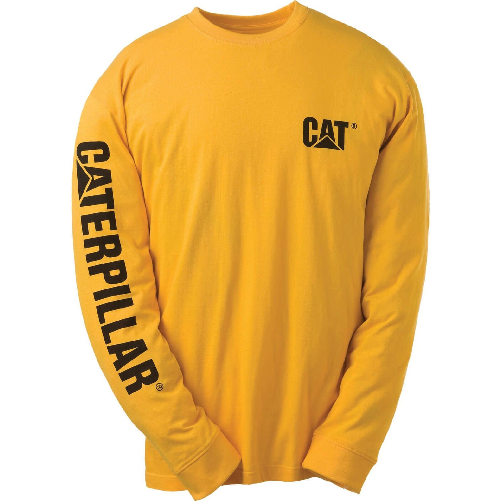 Caterpillar Mens Trademark Banner Long Sleeve T-Shirt Yellow L Price Comparisons | Compare The Build