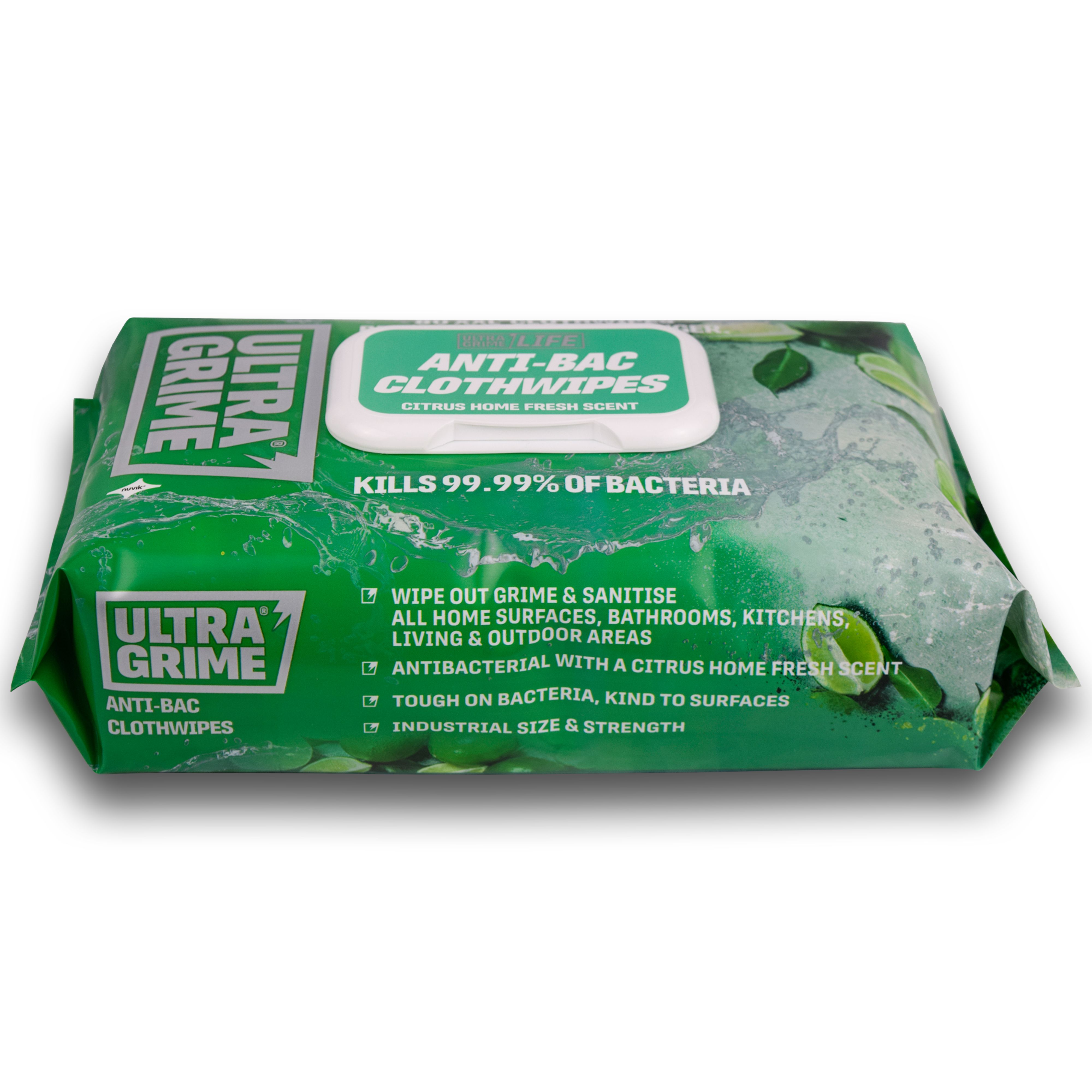 Ultragrime Life Citrus Antibacterial Wipes, Pack Of 1 | Compare The Build