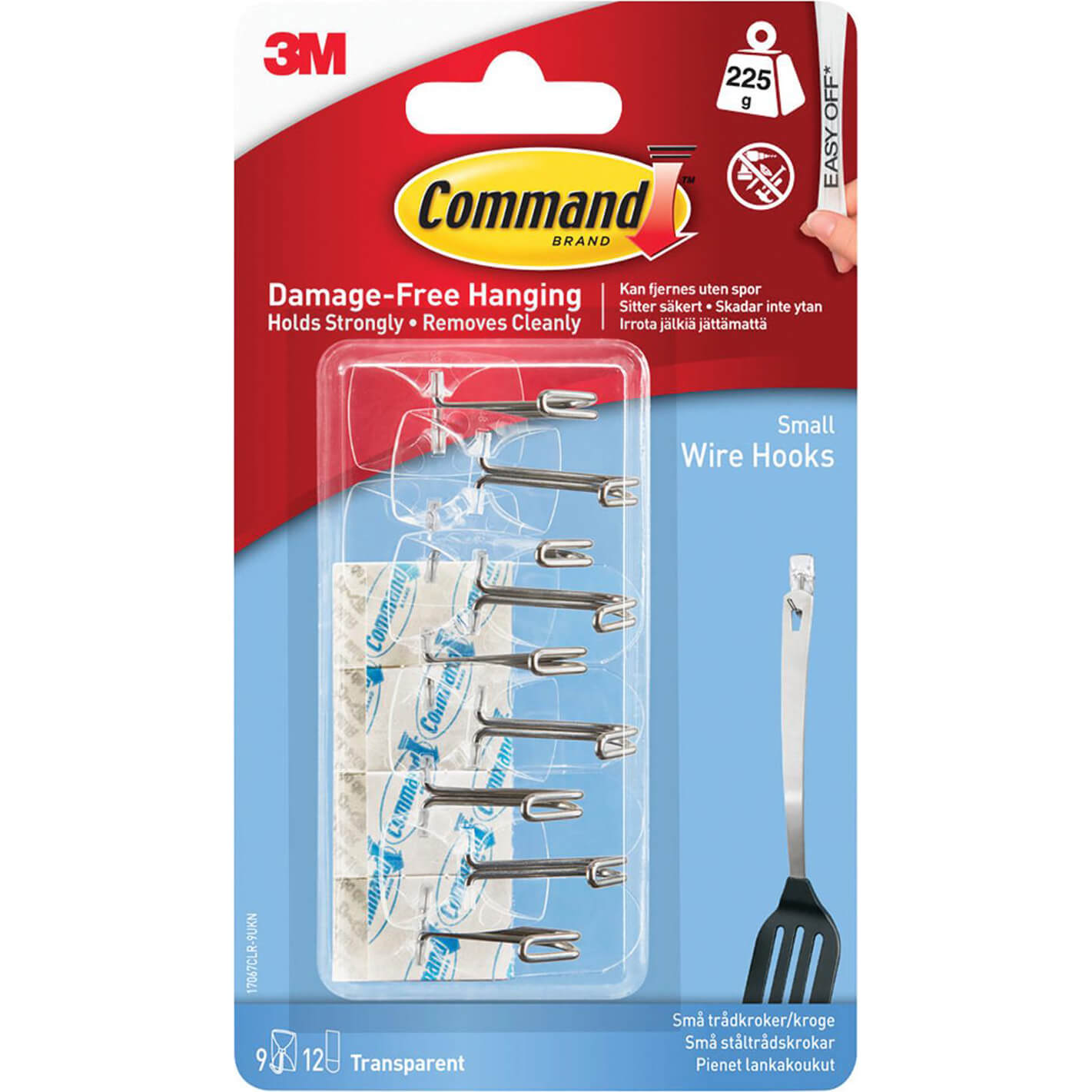 Command Adhesive Strip Wire Hooks Clear S Pack of 9 Price Comparisons | Compare The Build