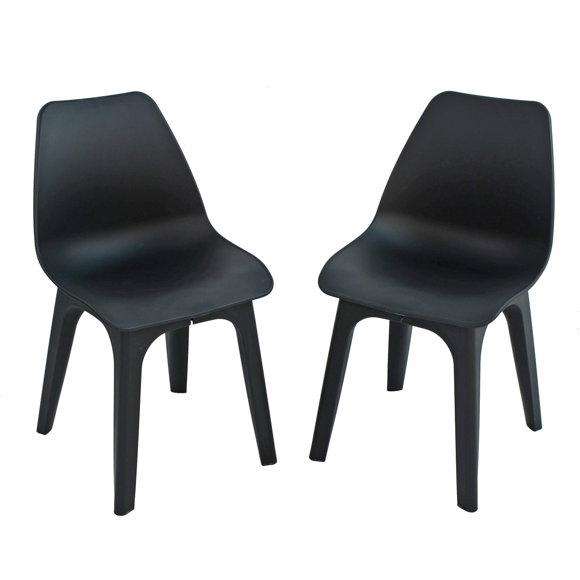 Eolo Pack of 2 Matte Chairs Grey Price Comparisons | Compare The Build