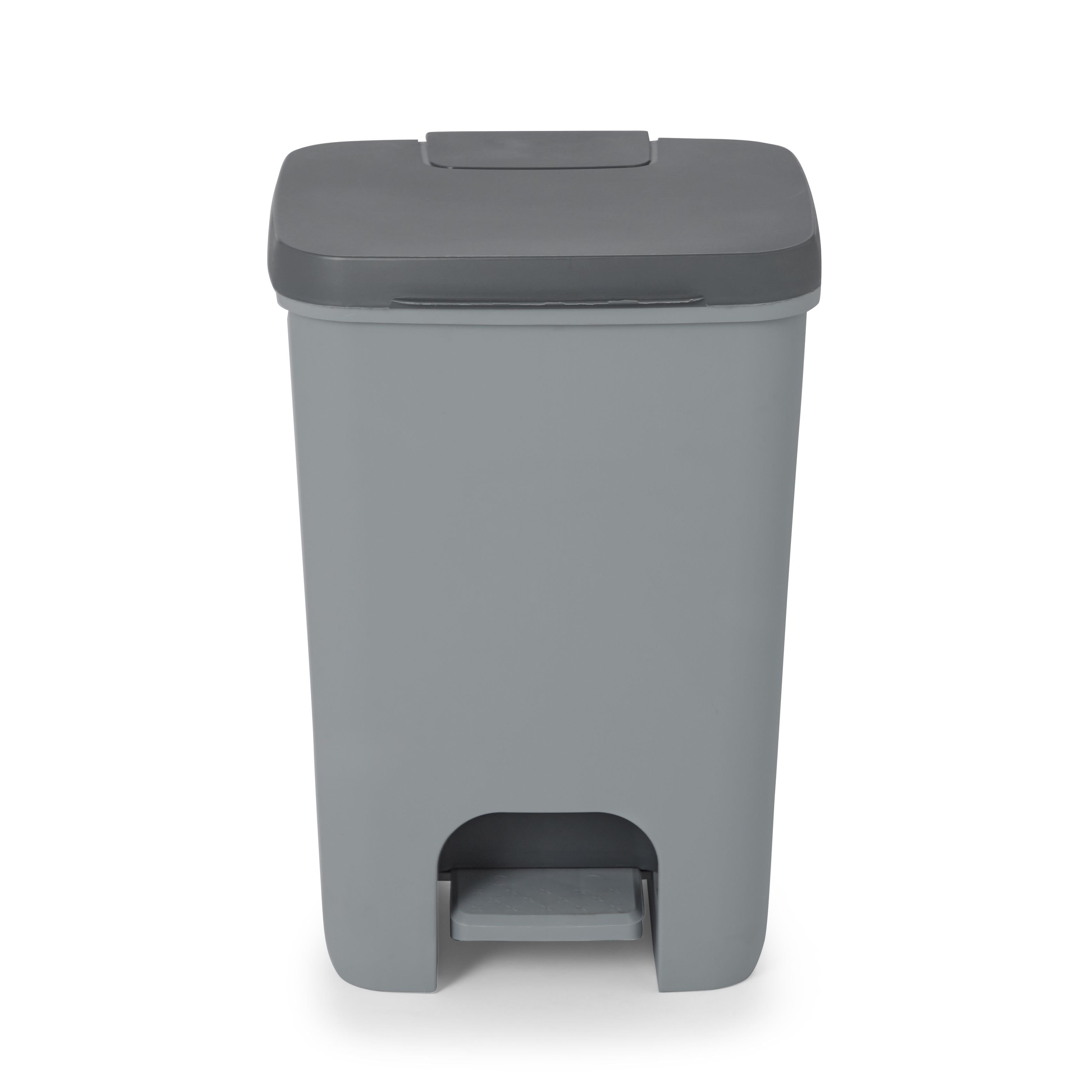 Cooke & Lewis Parvula Mid Grey Plastic Rectangular Freestanding Kitchen Bin, 20L | Compare The Build