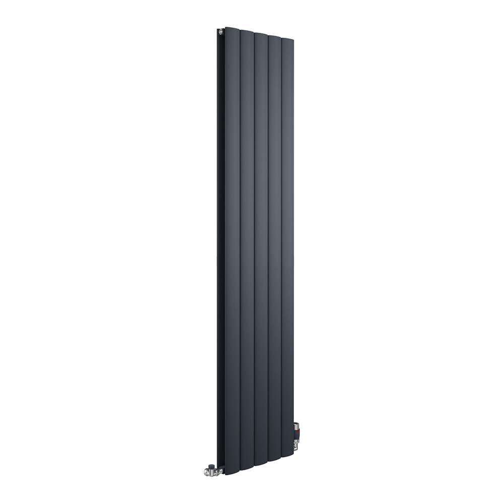 Apollo Magenta Aluminium Vertical Radiator, Anthracite Curve, 1800mm x 395mm Price Comparisons | Compare The Build