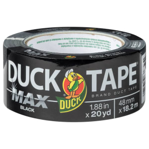 Duck Max Strength Black Cloth Tape - 48mm x 18.2m Price Comparisons | Compare The Build