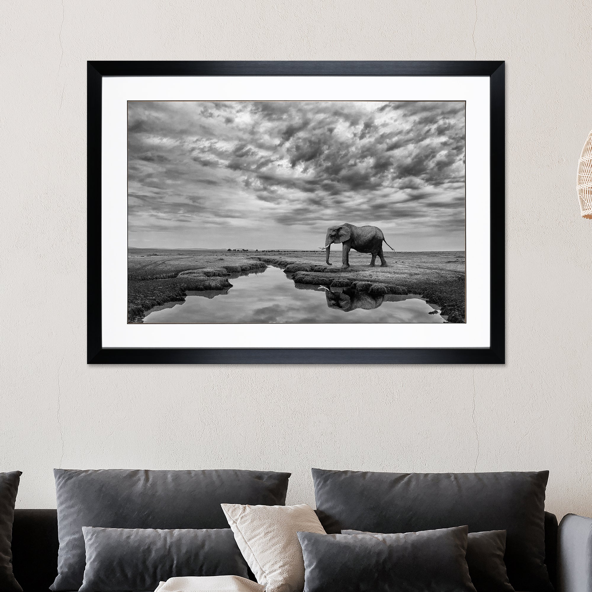 The Art Group Giant Serenity Framed Print Black and white Price Comparisons | Compare The Build