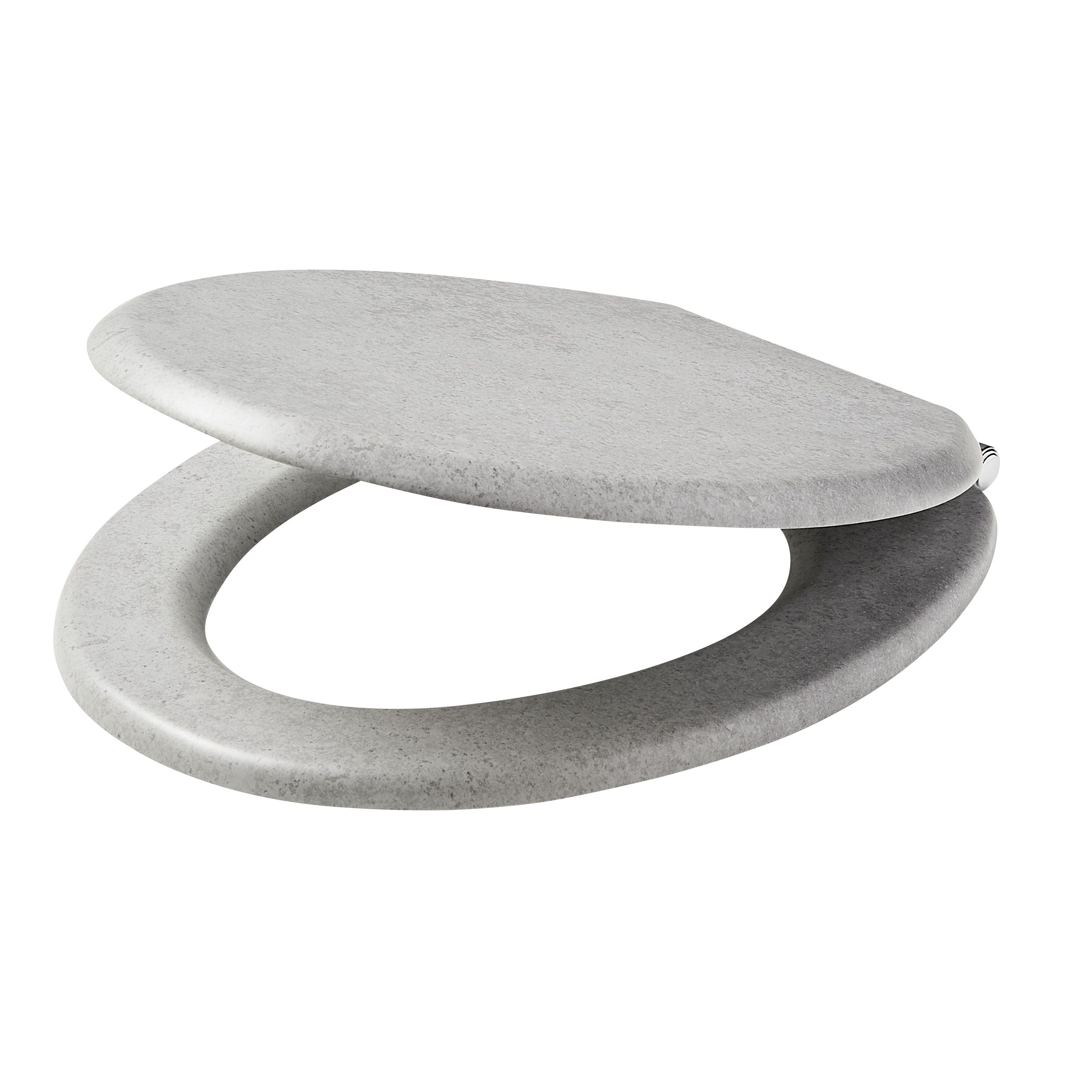 GoodHome Pilica Grey Bottom Fix Soft Close Toilet Seat | Compare The Build