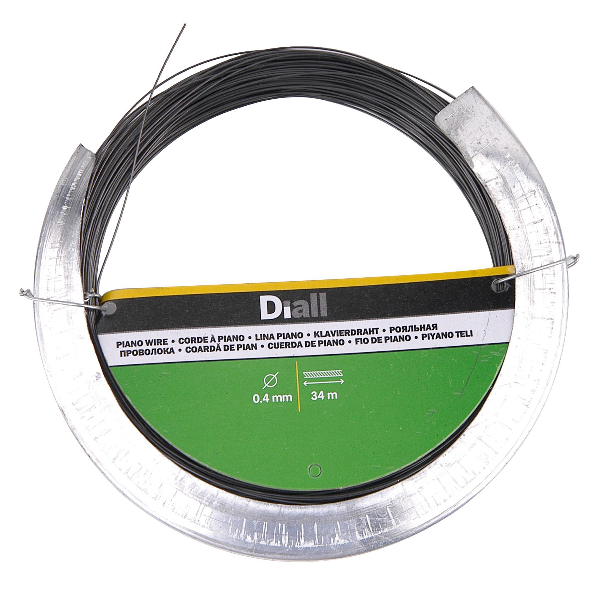 Diall Black Steel Piano Wire, (L)34M (Dia)0.4mm Price Comparisons | Compare The Build