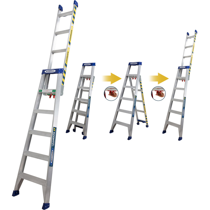 Werner LeanSafe X3 Combination Ladder Aluminium 1.8-2.9m Price Comparisons | Compare The Build