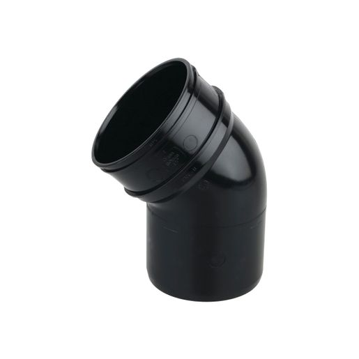 Wavin OsmaSoil Solvent Weld System Bend 45 Degree Black 110mm 4S263B Price Comparisons | Compare The Build