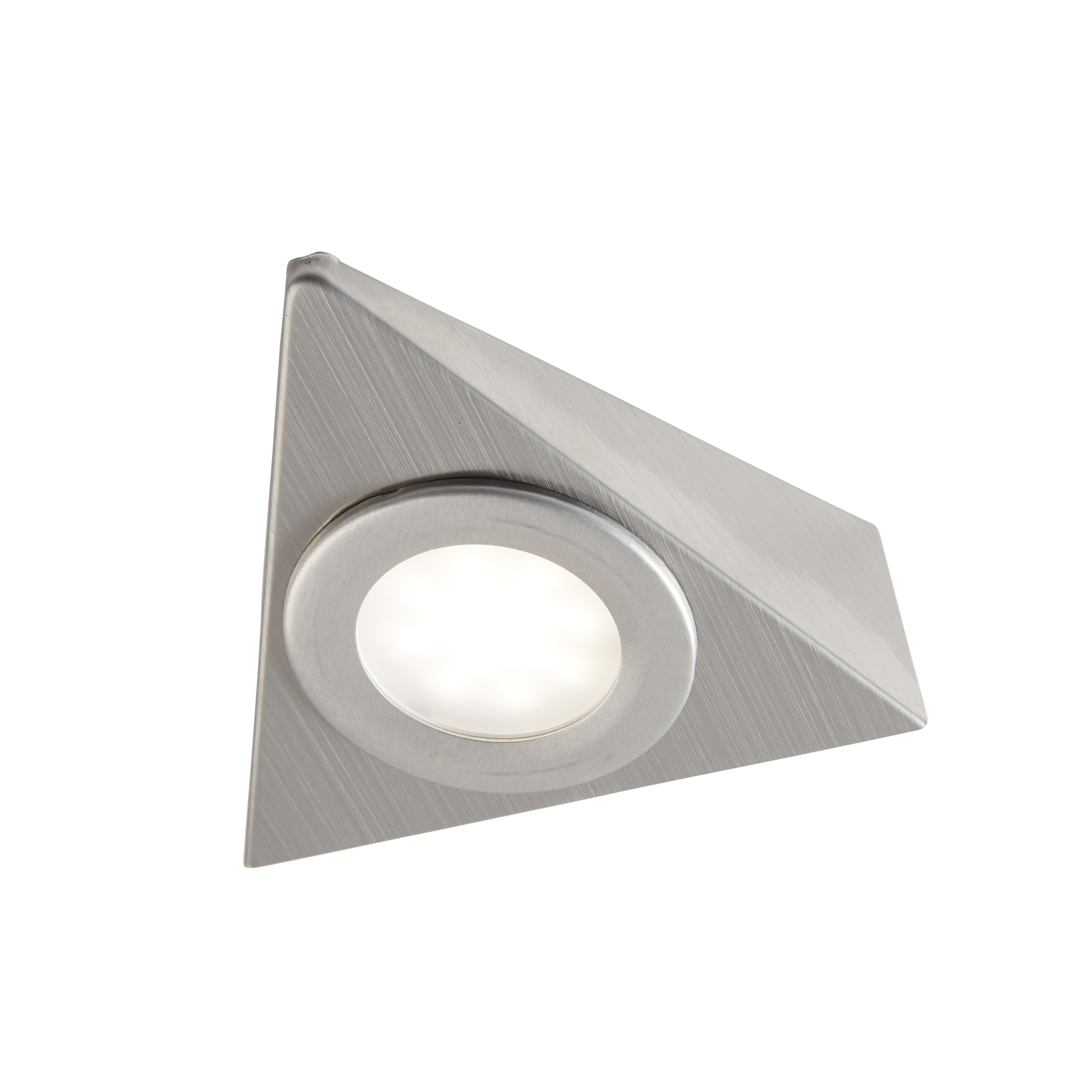 Colours Huetter Brushed Chrome Effect Mains-Powered Led Neutral White Under Cabinet Light Ip20 (L)120mm (W)118mm | Compare The Build