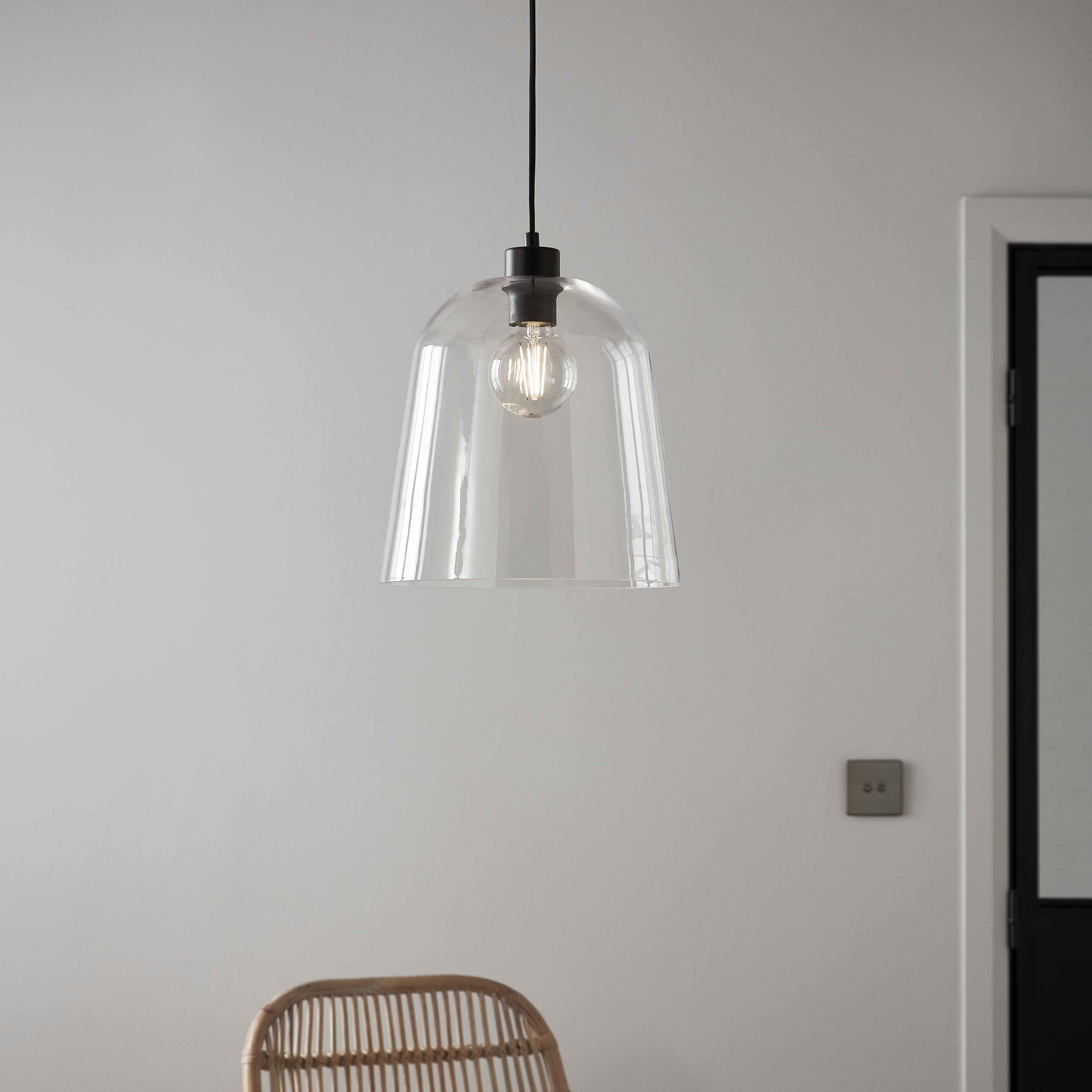 GoodHome Calume Transparent Pendant Ceiling Light, (Dia)280mm Price Comparisons | Compare The Build