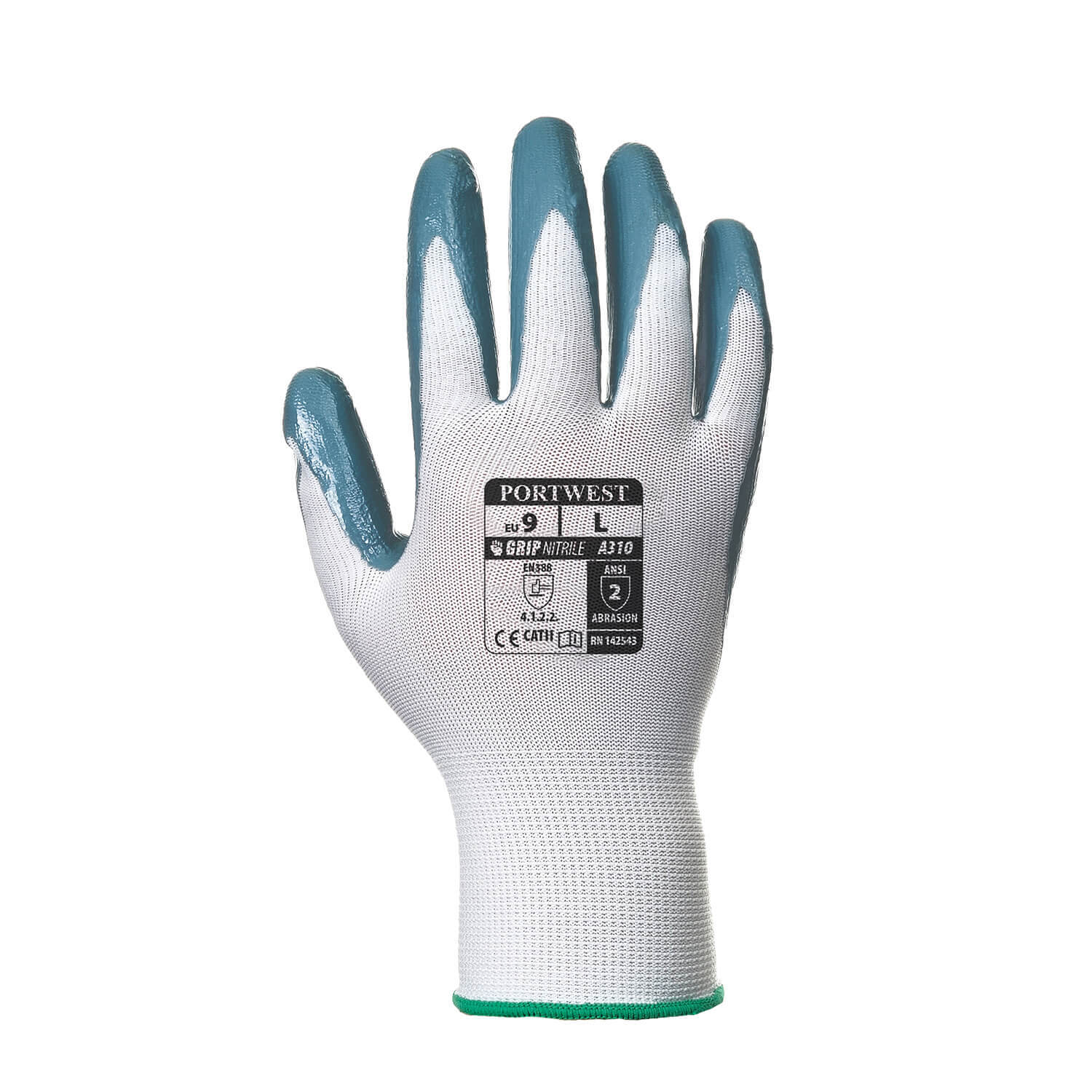 Portwest Flexo Grip Nitrile Tradesmans Gloves Grey / White S Price Comparisons | Compare The Build