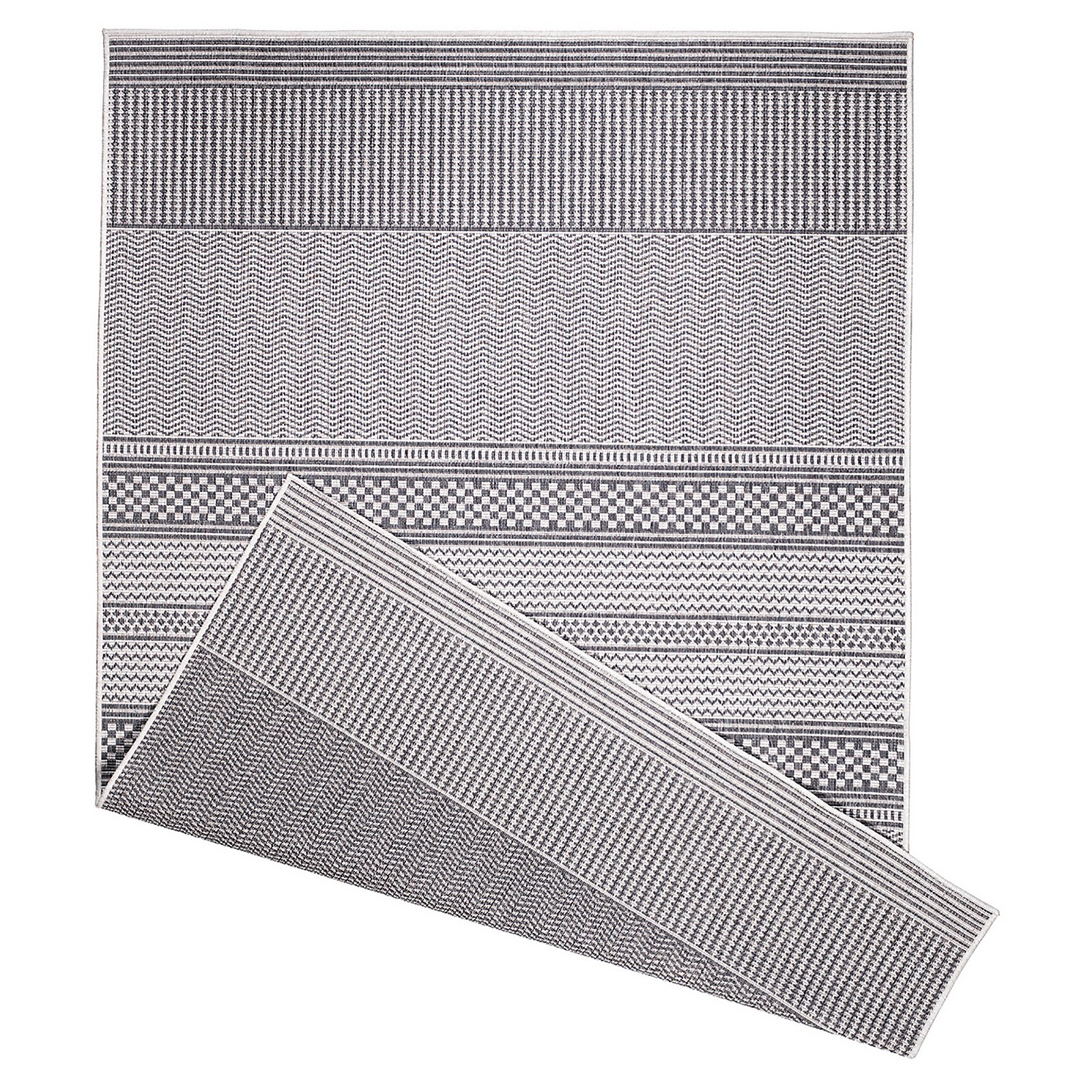 Duo Weave Indoor/Outdoor Rug - Fine Weave Grey - 120x170cm Price Comparisons | Compare The Build