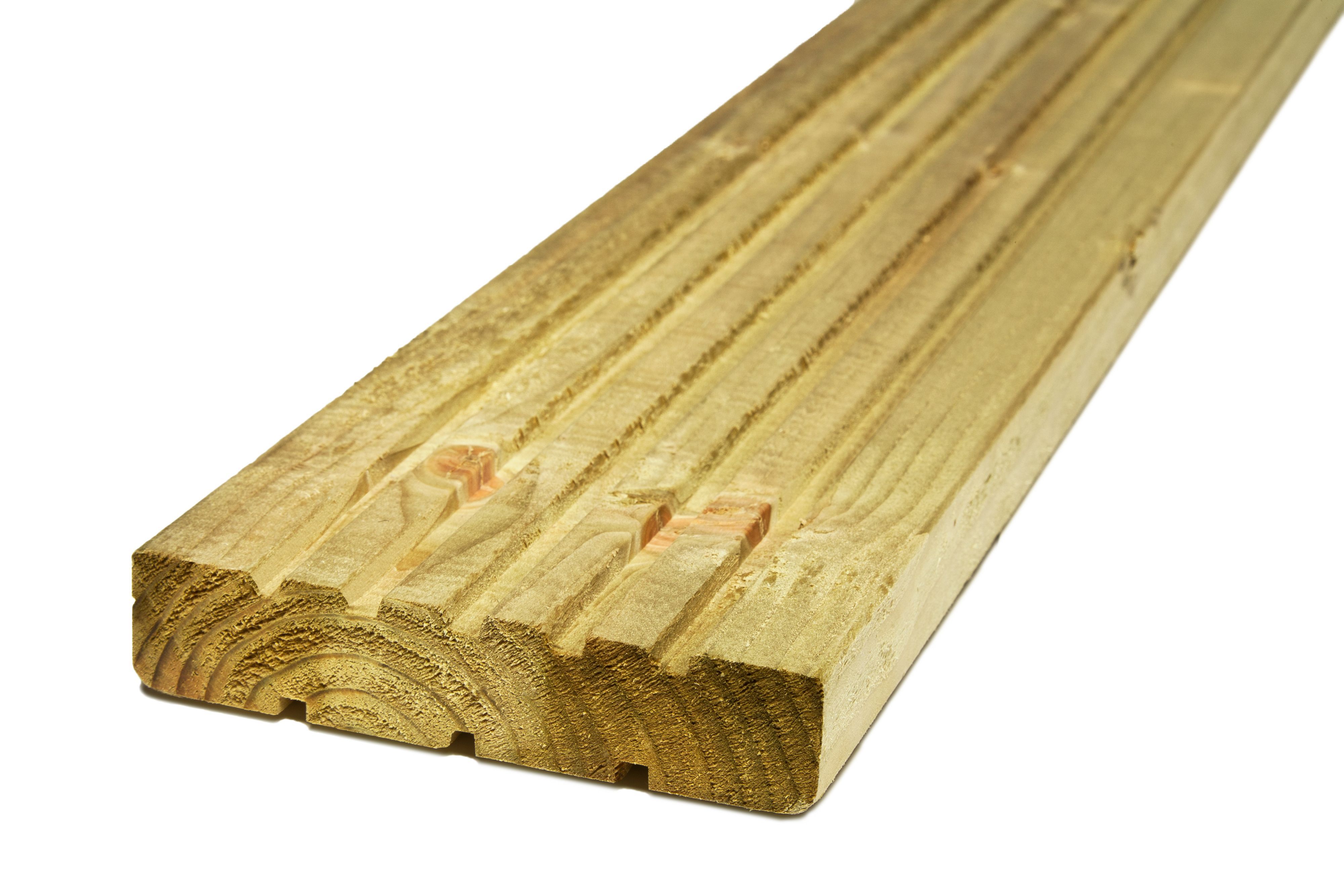 Metsä Wood Deck Board Green Softwood Reversible Deck Board (T)25mm (W)120mm (L)2400mm Price Comparisons | Compare The Build