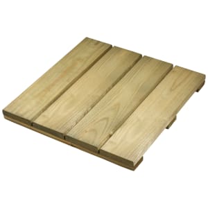 Wickes Softwood Pine Deck Tile - 32 x 400 x 400mm | Compare The Build