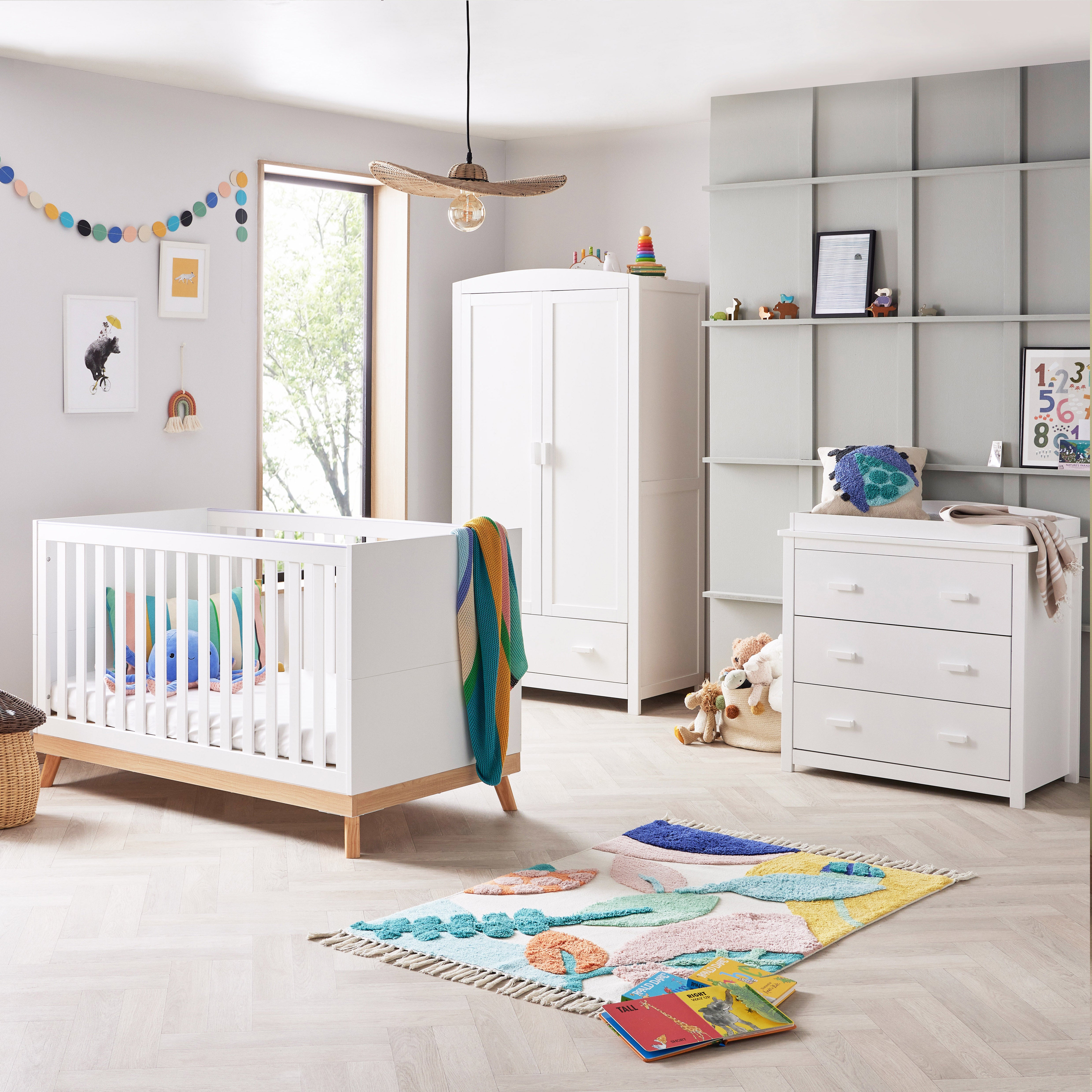Babymore Mona 3 Piece Nursery Furniture Set White Price Comparisons | Compare The Build