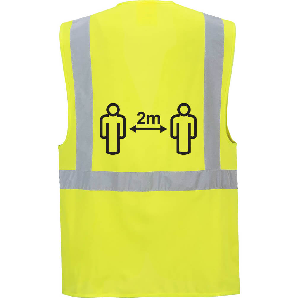 Portwest 2m Social Distancing Executive Vest Yellow 3XL | Compare The Build