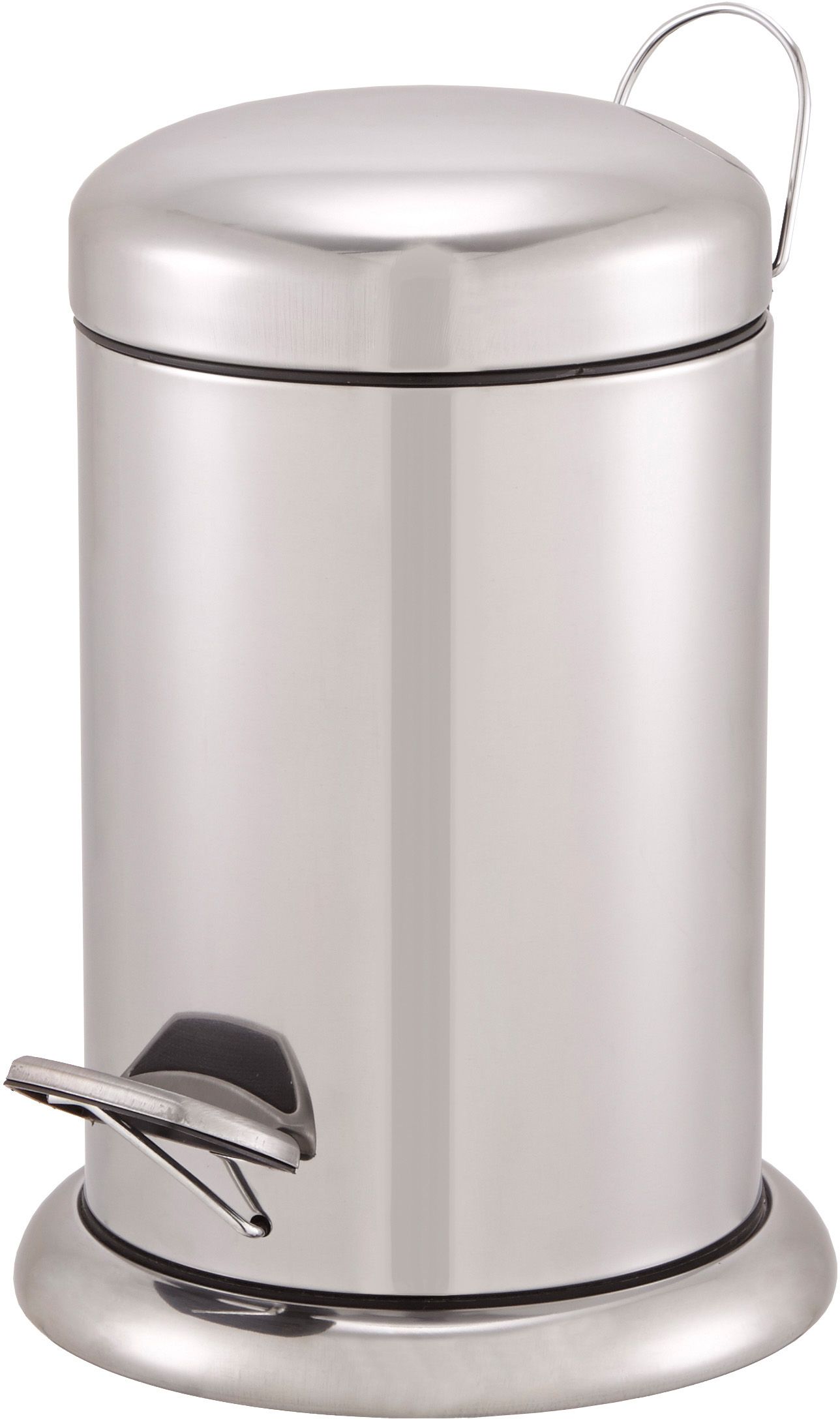 GoodHome Korana Polished Stainless Steel Round Bathroom Pedal Bin, 3L | Compare The Build