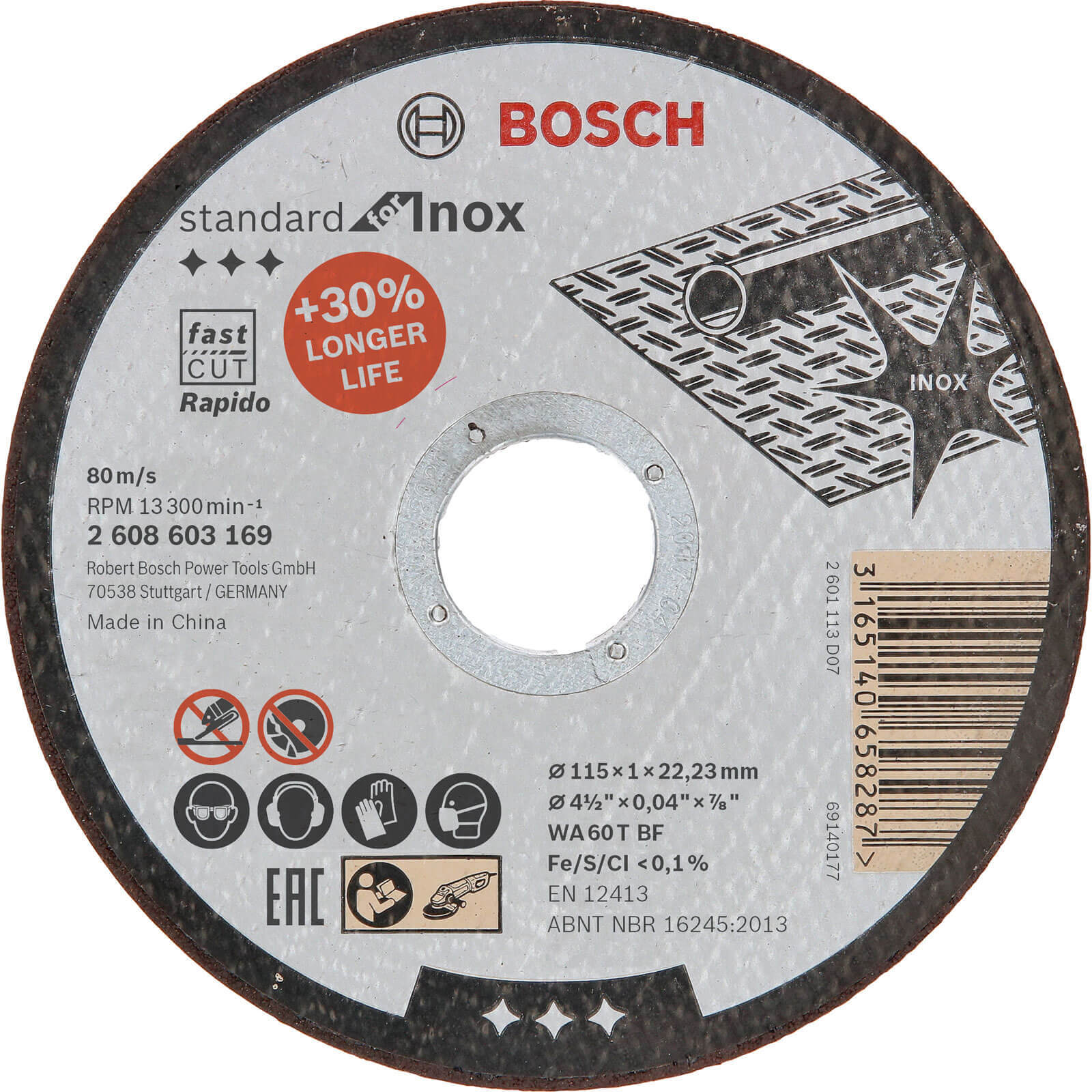 Bosch Rapido Inox Flat Angle Grinder Fast Cutting Disc 115mm 1mm 22mm Price Comparisons | Compare The Build