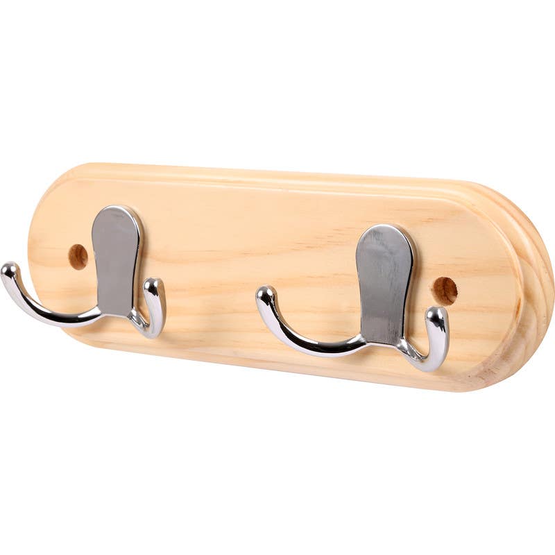 2 Twin Robe Chrome Hooks Ridged Pine Board Price Comparisons | Compare The Build