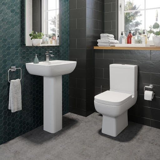 Amelie Toilet and Basin Cloakroom Bathroom Suite Price Comparisons | Compare The Build