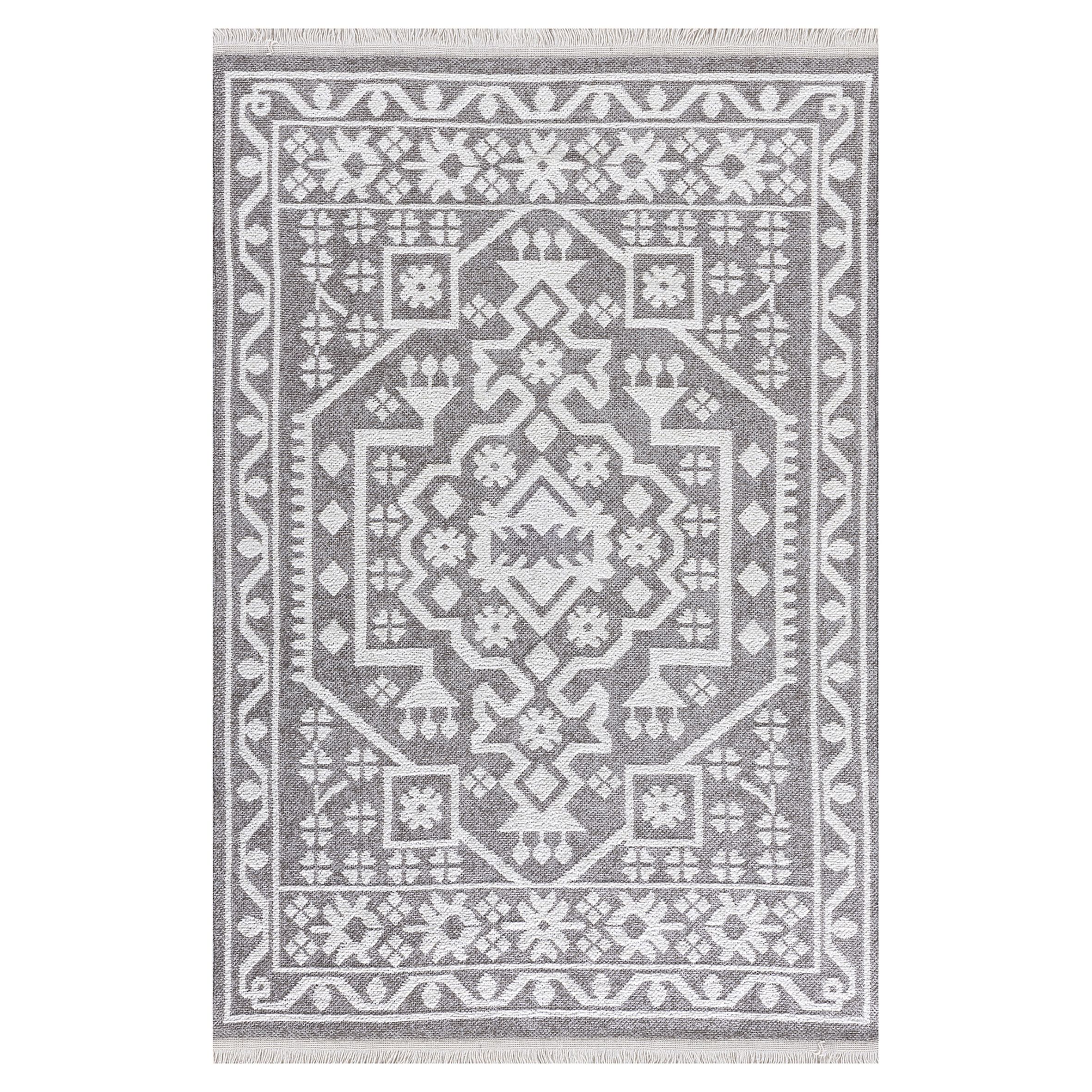 Vintage Medallion Grey Traditional Rug 170Cmx120Cm Price Comparisons | Compare The Build