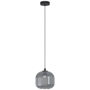 Eglo Mantunalle Black & Clear Pendant Light | Compare The Build