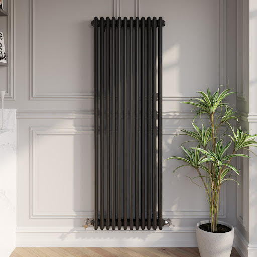 Park Lane Traditional Vertical Colosseum Triple Bar Column Radiator Black - 1600 x 560mm Price Comparisons | Compare The Build