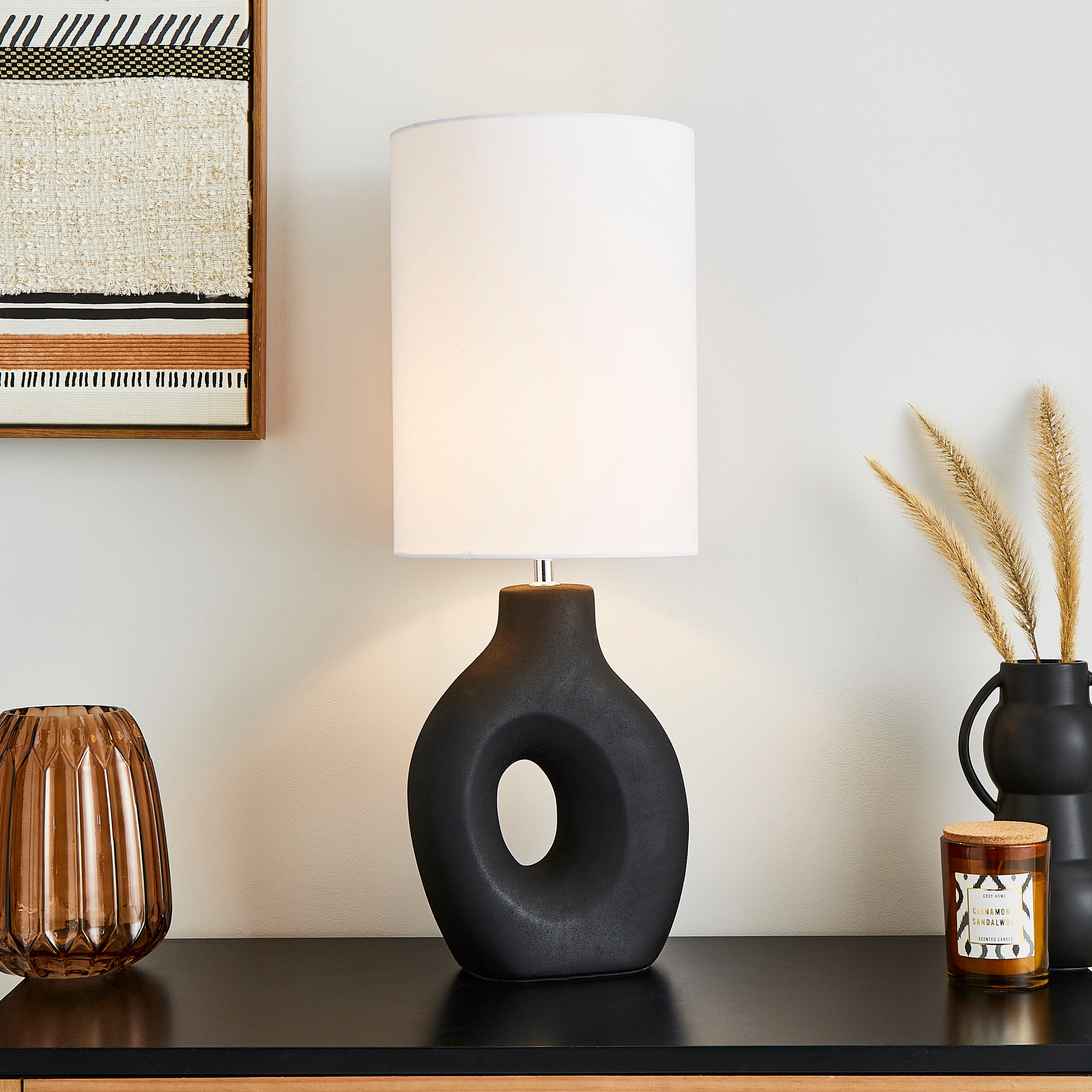 Dinah Sculptural Black Table Lamp Black Price Comparisons | Compare The Build