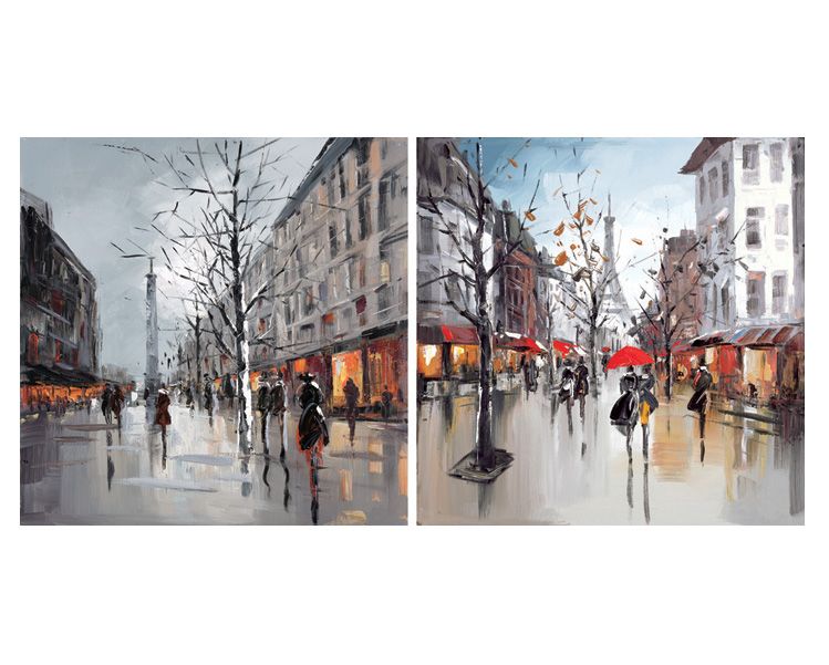 Painted City Multicolour Canvas (W)400mm (H)400mm Price Comparisons | Compare The Build