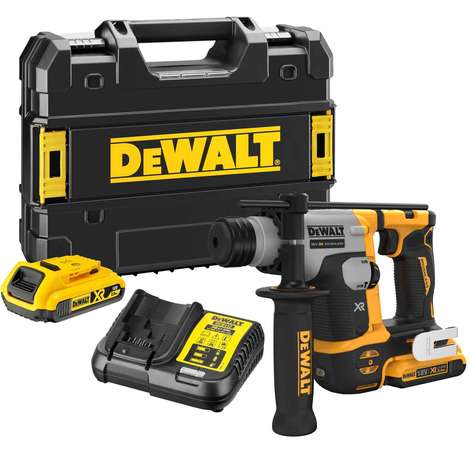 DeWalt DCH172 18v XR Cordless Brushless Compact SDS Plus Hammer Drill 2 x 2ah Li-ion Charger Case Price Comparisons | Compare The Build