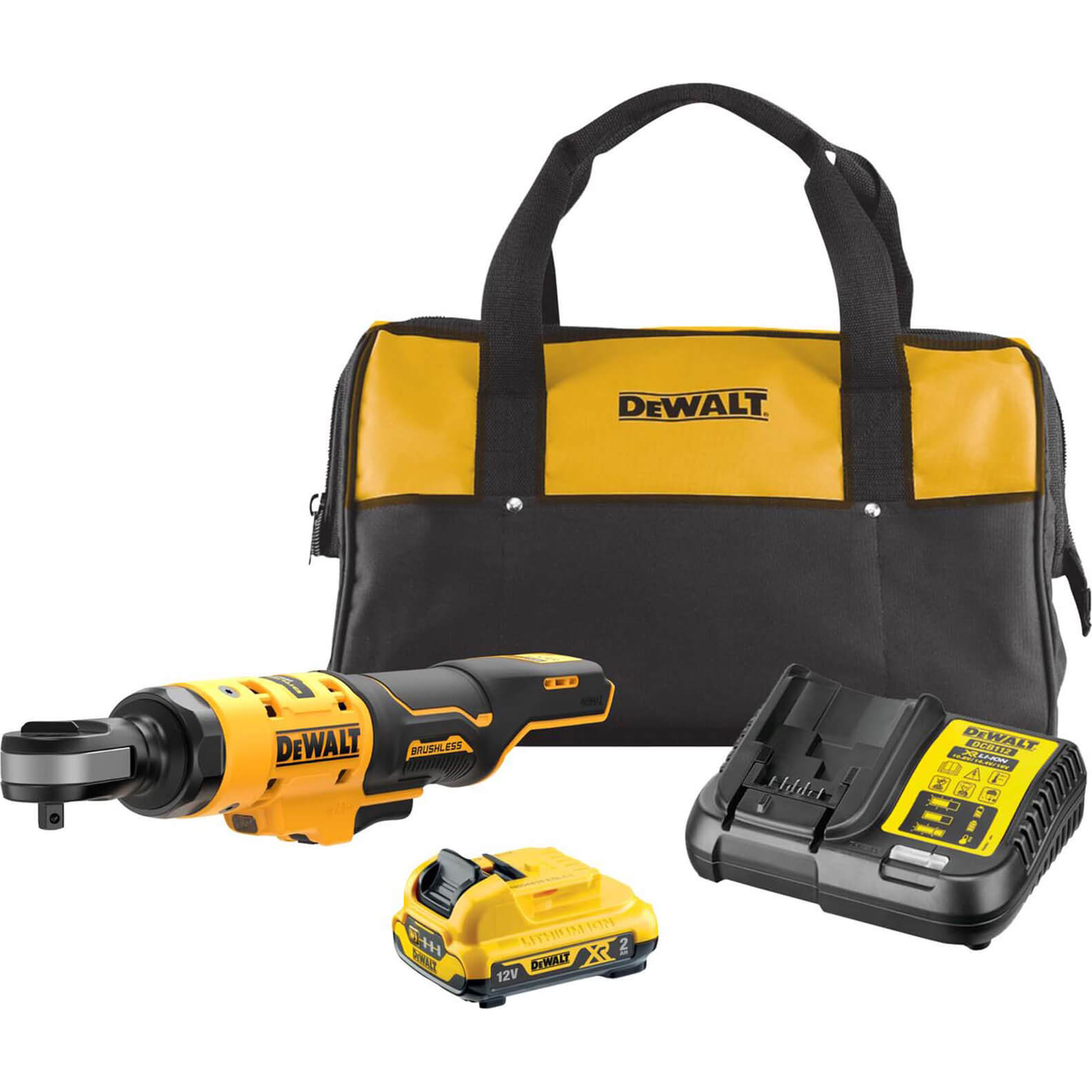 DeWalt DCF503 12v XR Cordless 3/8" Drive Open Head Ratchet Wrench 1 x 2ah Li-ion Charger Bag Price Comparisons | Compare The Build